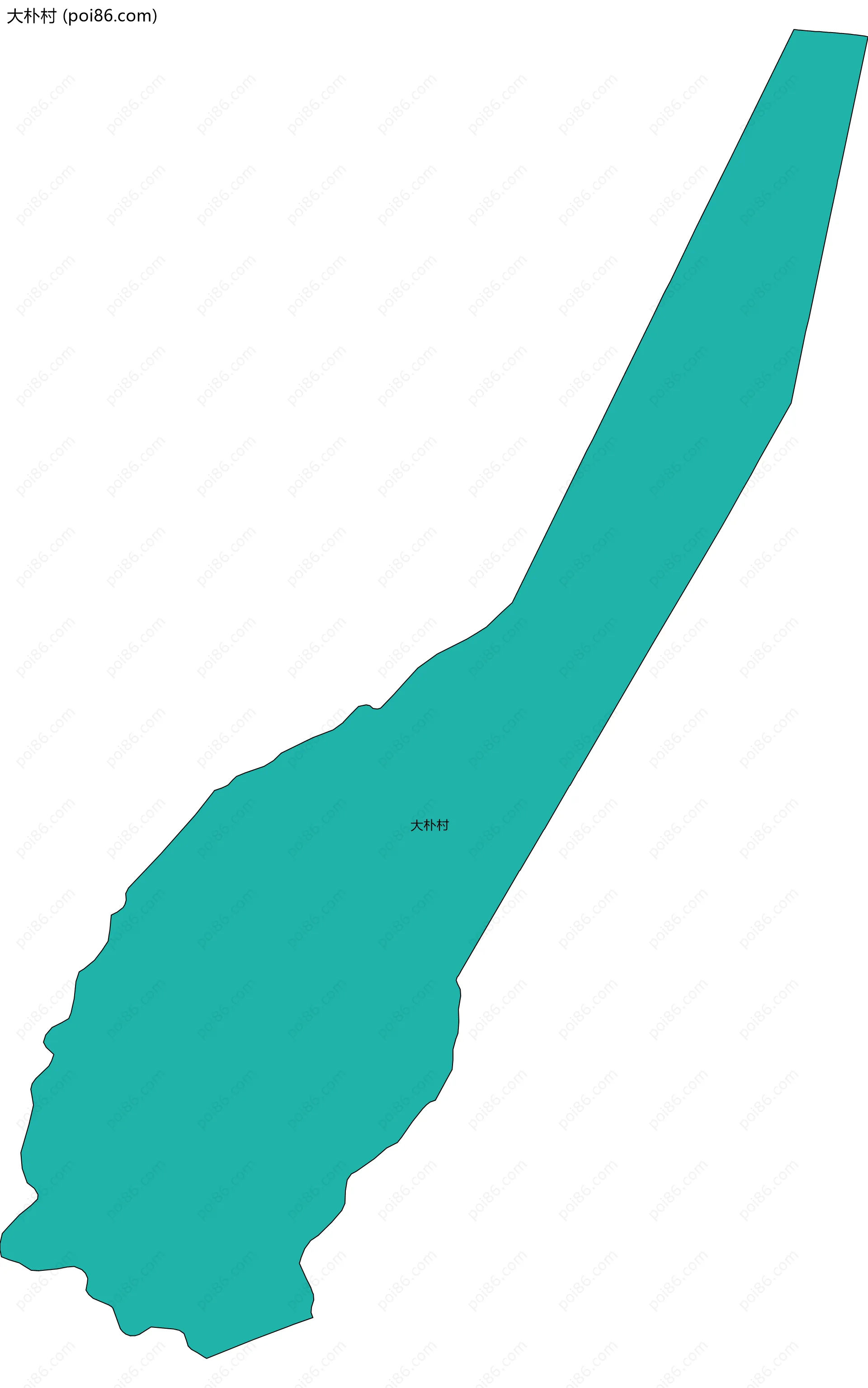 大朴村边界地图