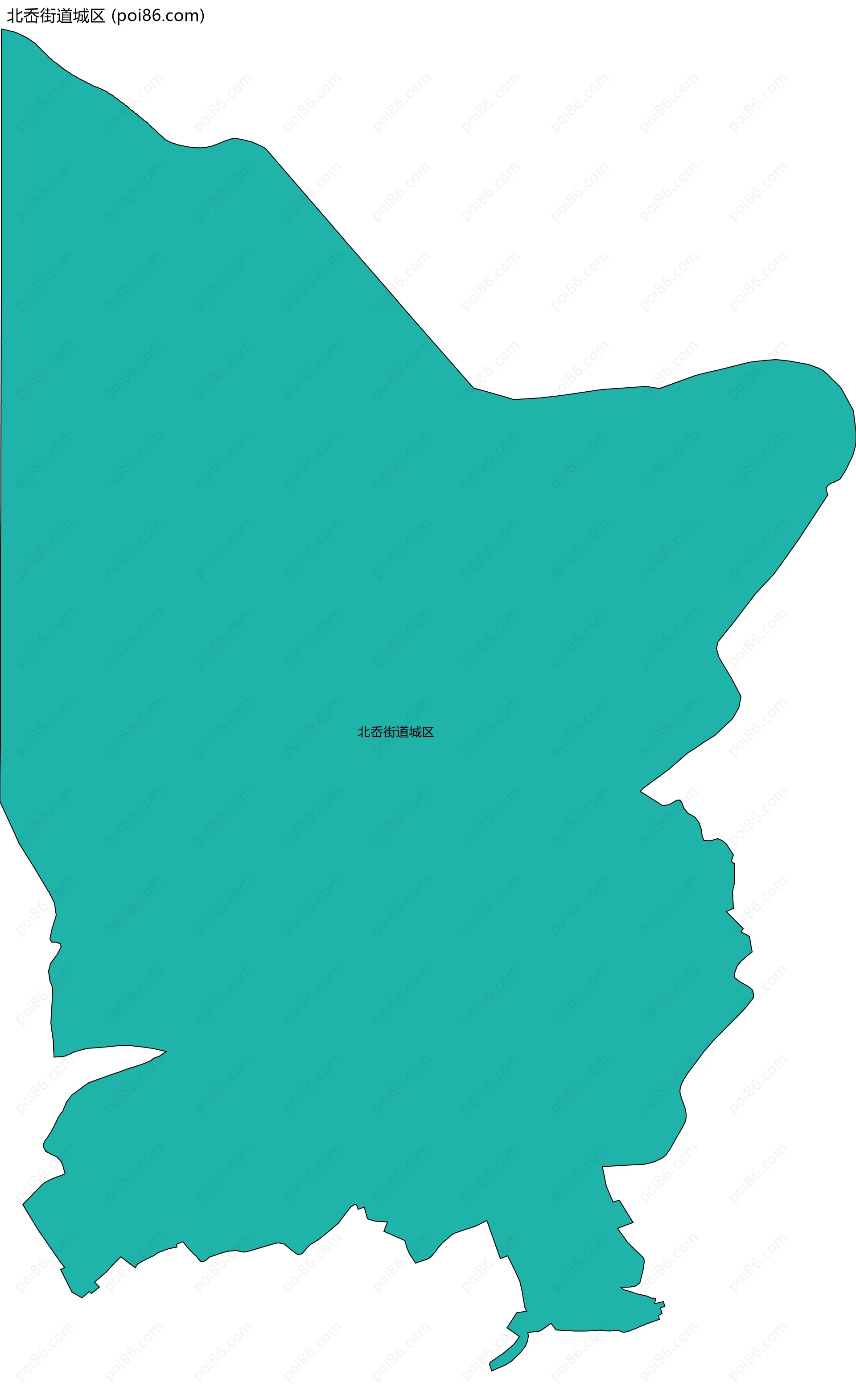 北岙街道城区边界地图