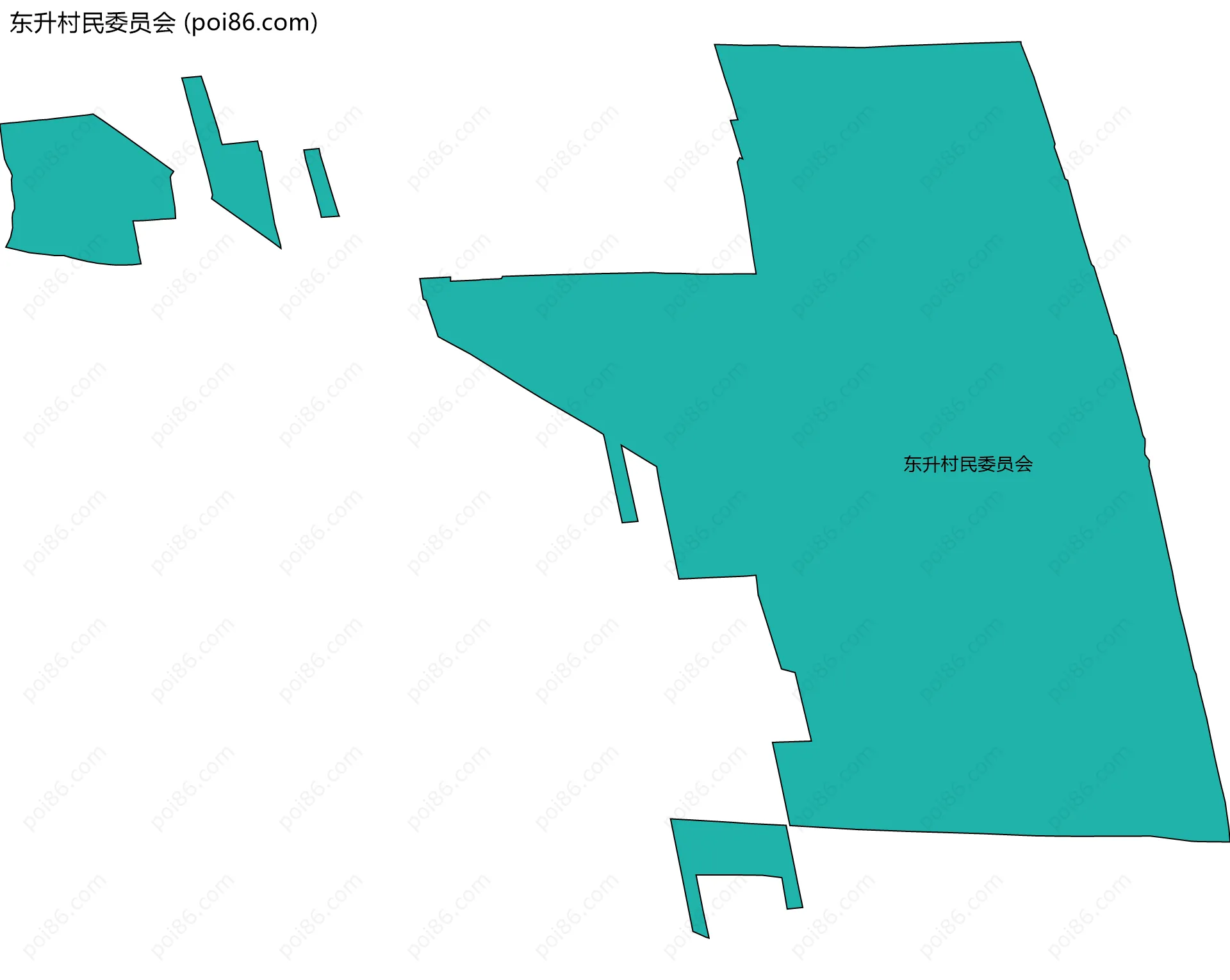 东升村民委员会边界地图