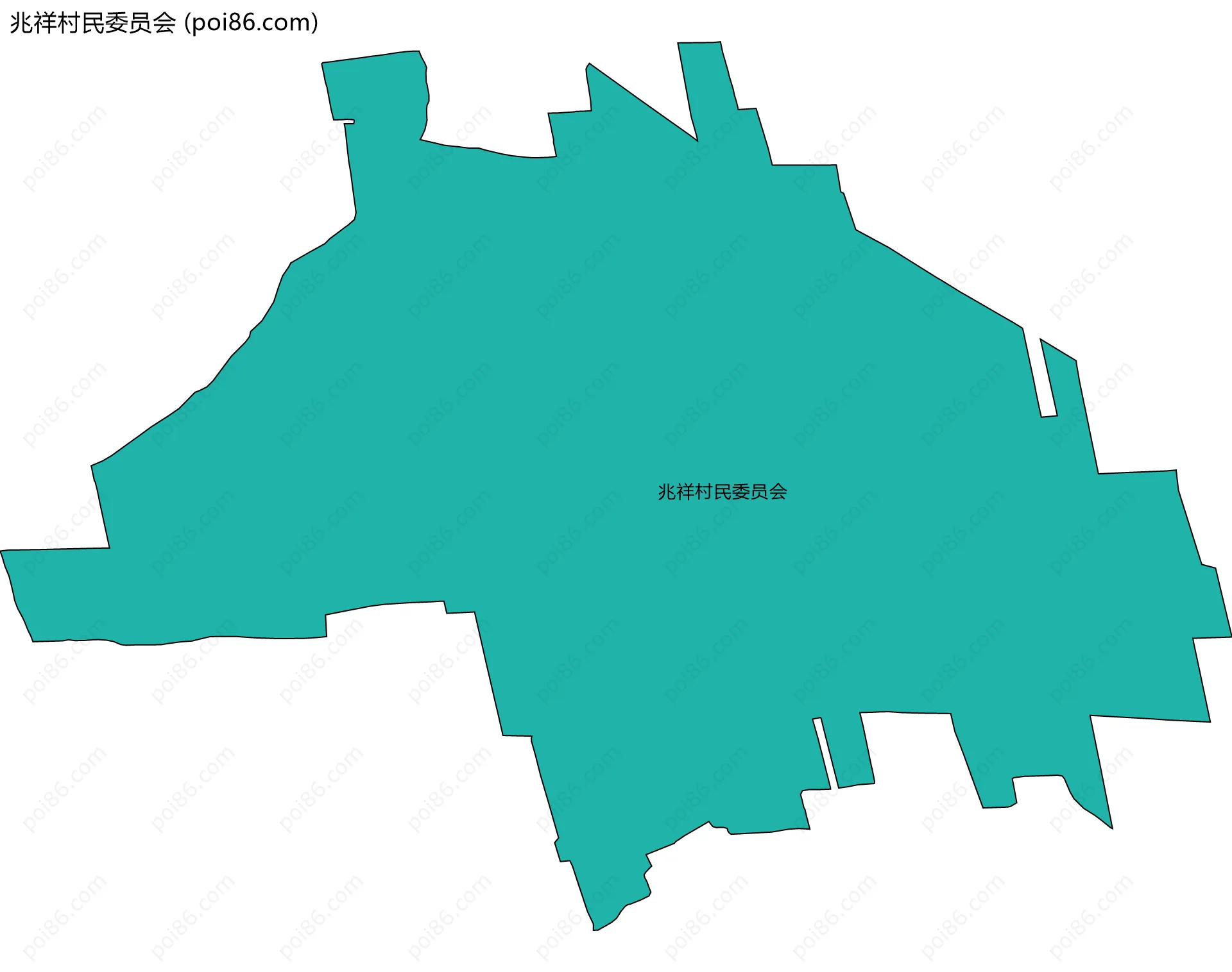 兆祥村民委员会边界地图
