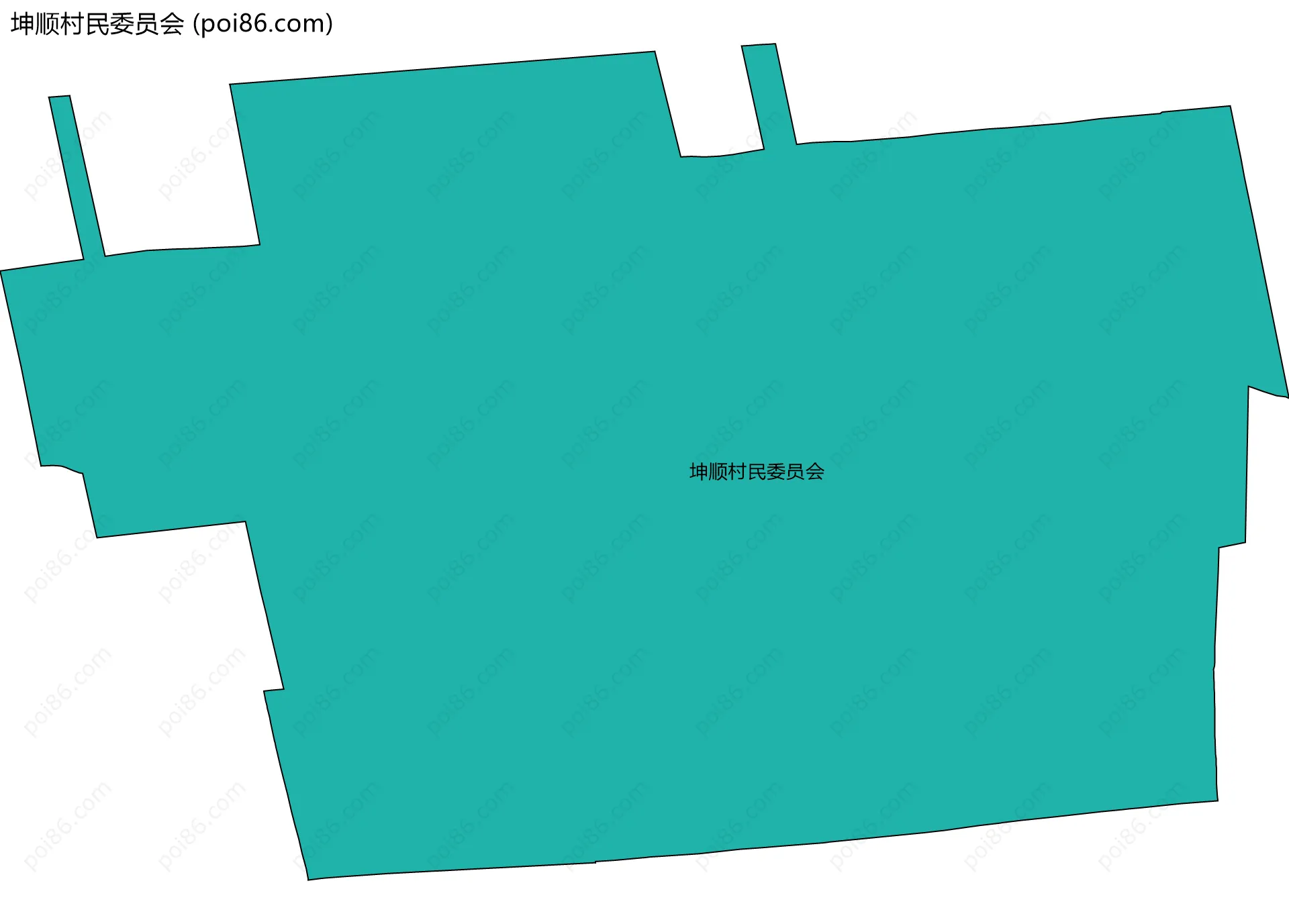 坤顺村民委员会边界地图