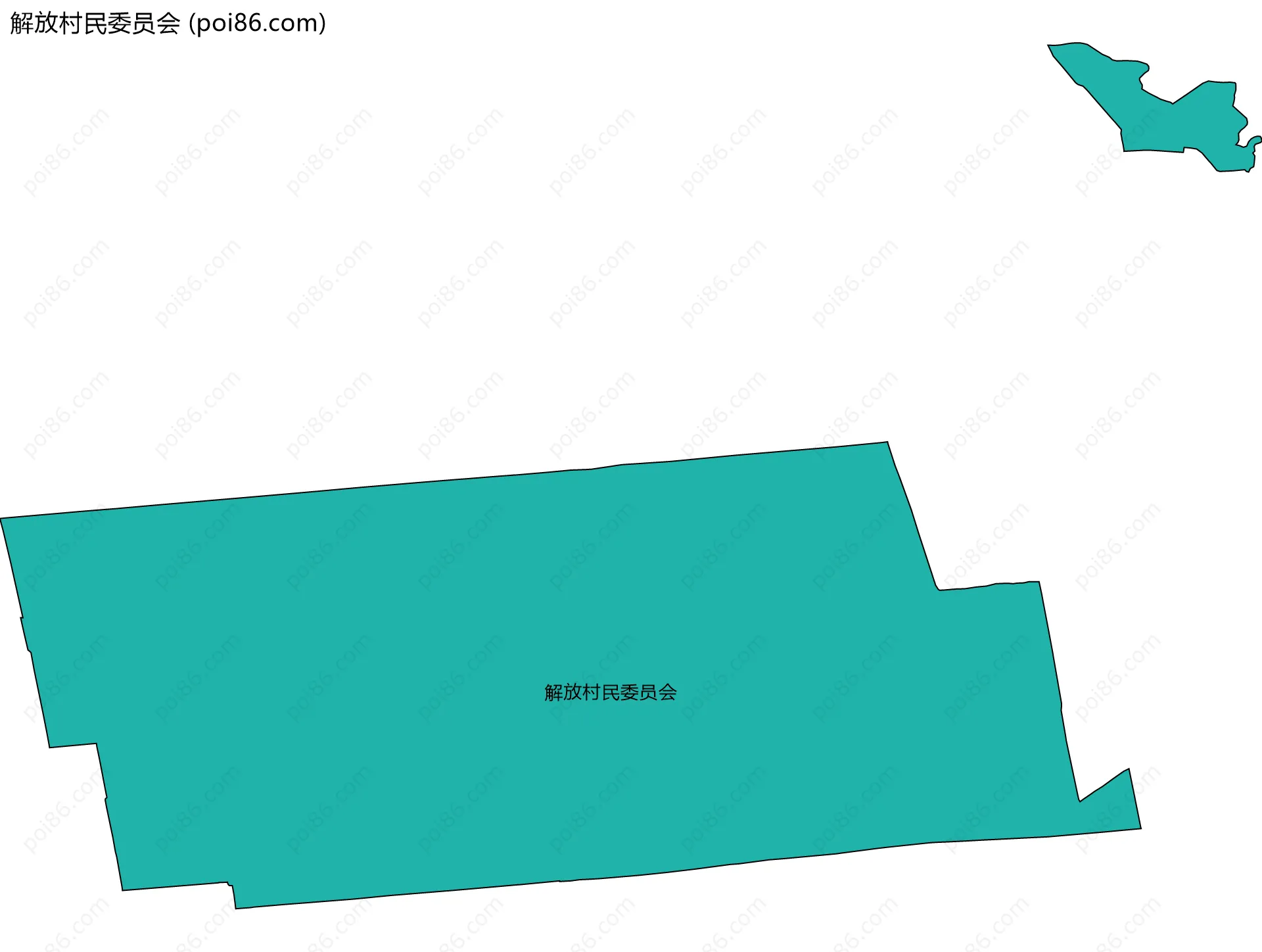 解放村民委员会边界地图