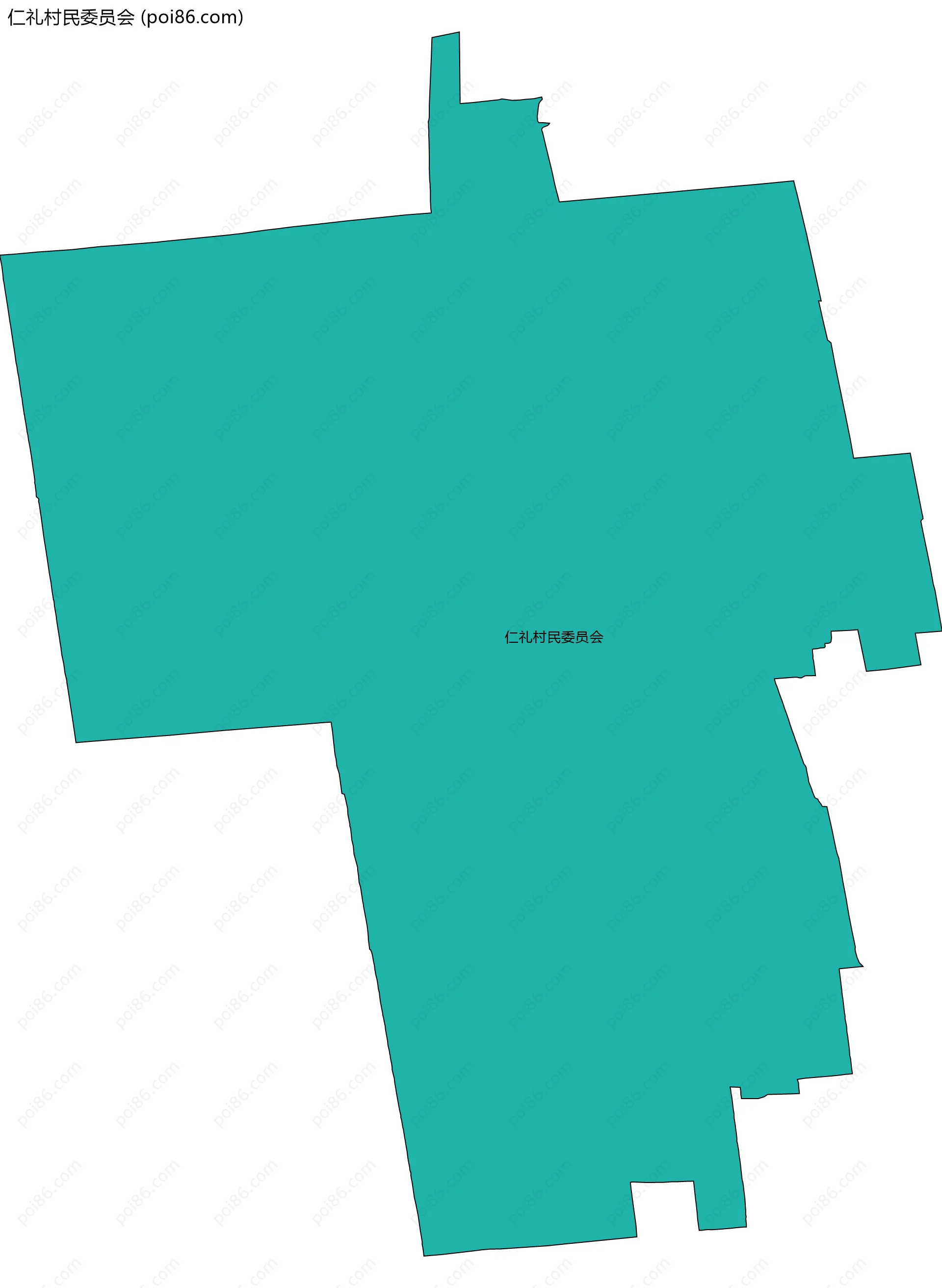 仁礼村民委员会边界地图