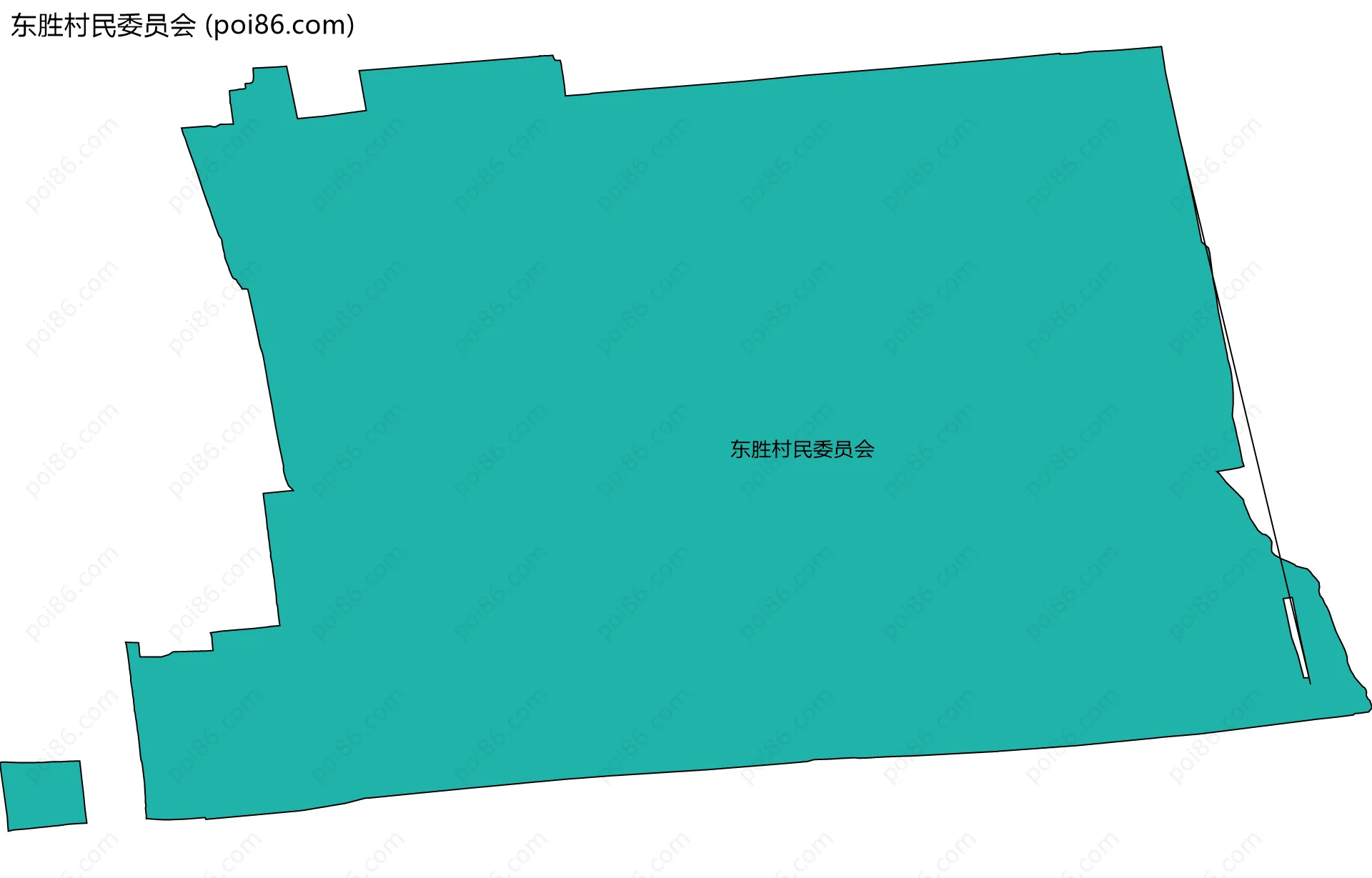 东胜村民委员会边界地图