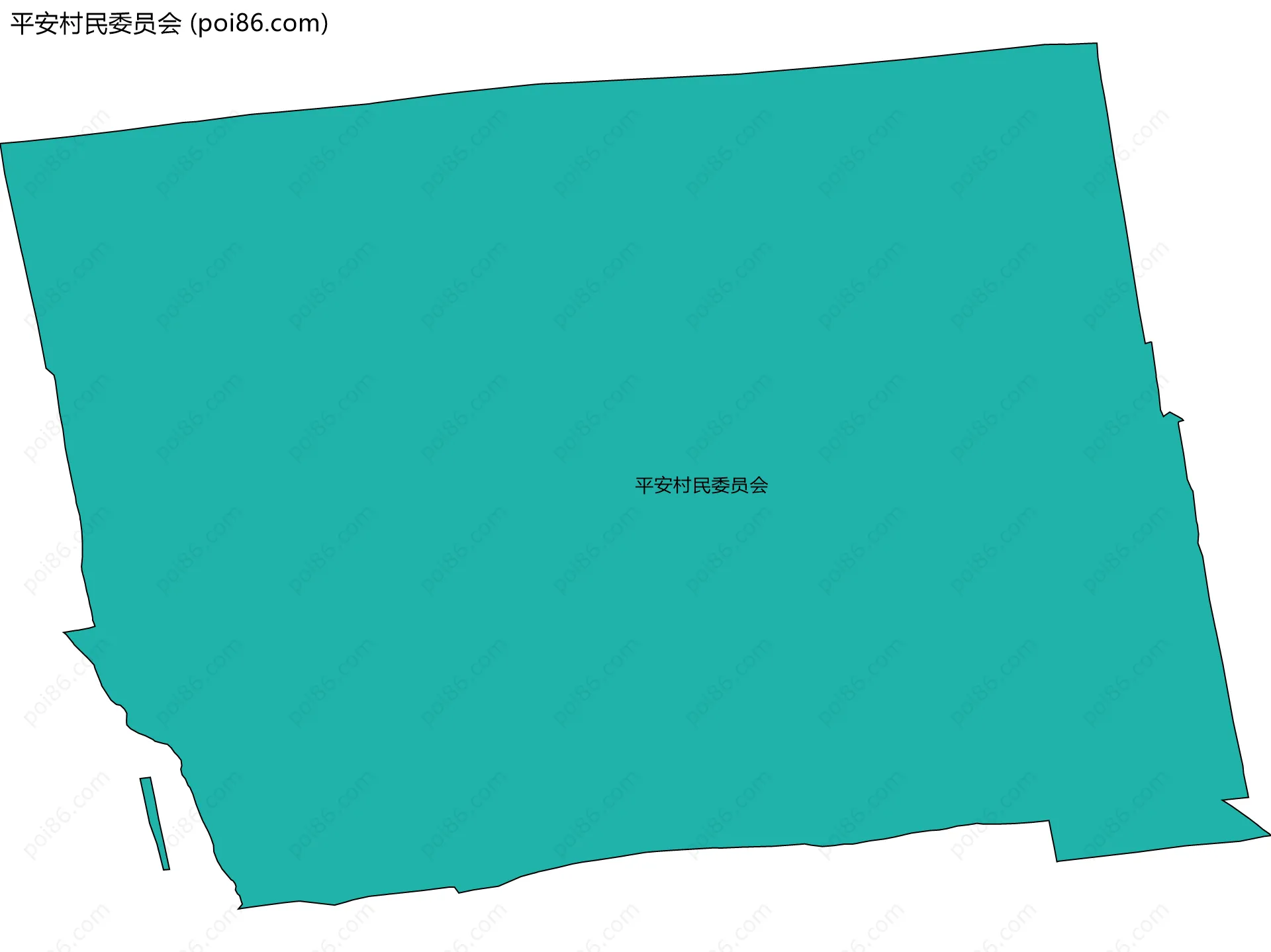 平安村民委员会边界地图