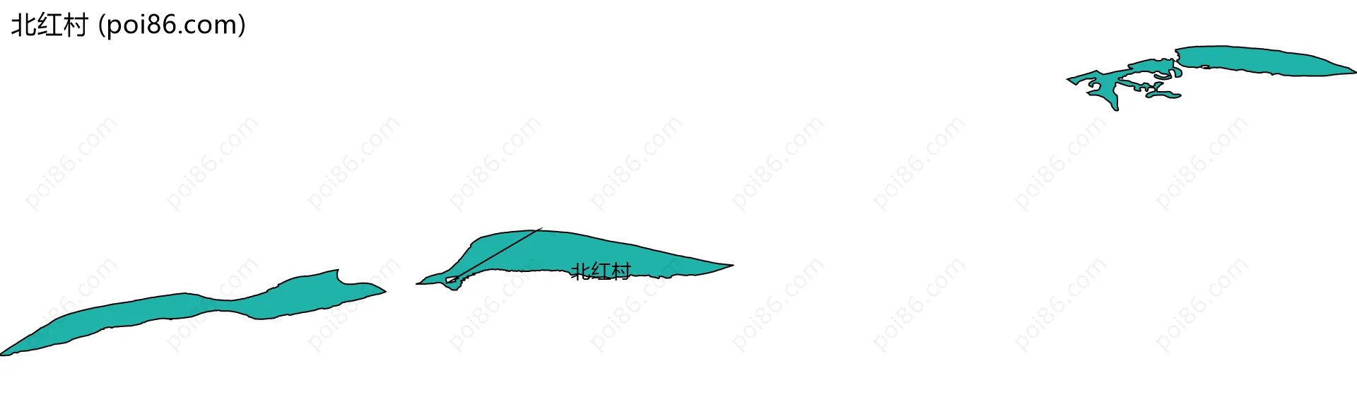 北红村边界地图