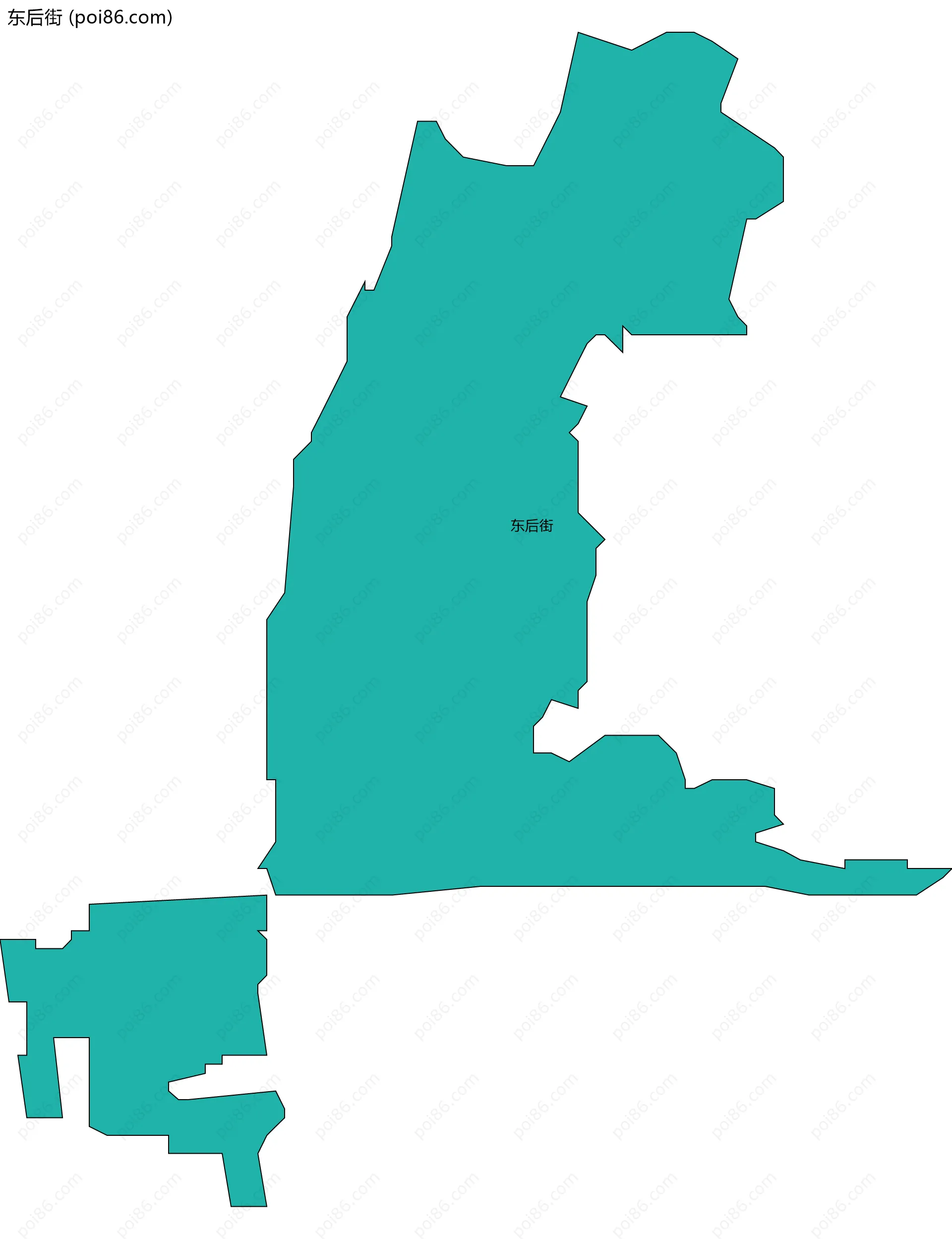 东后街边界地图