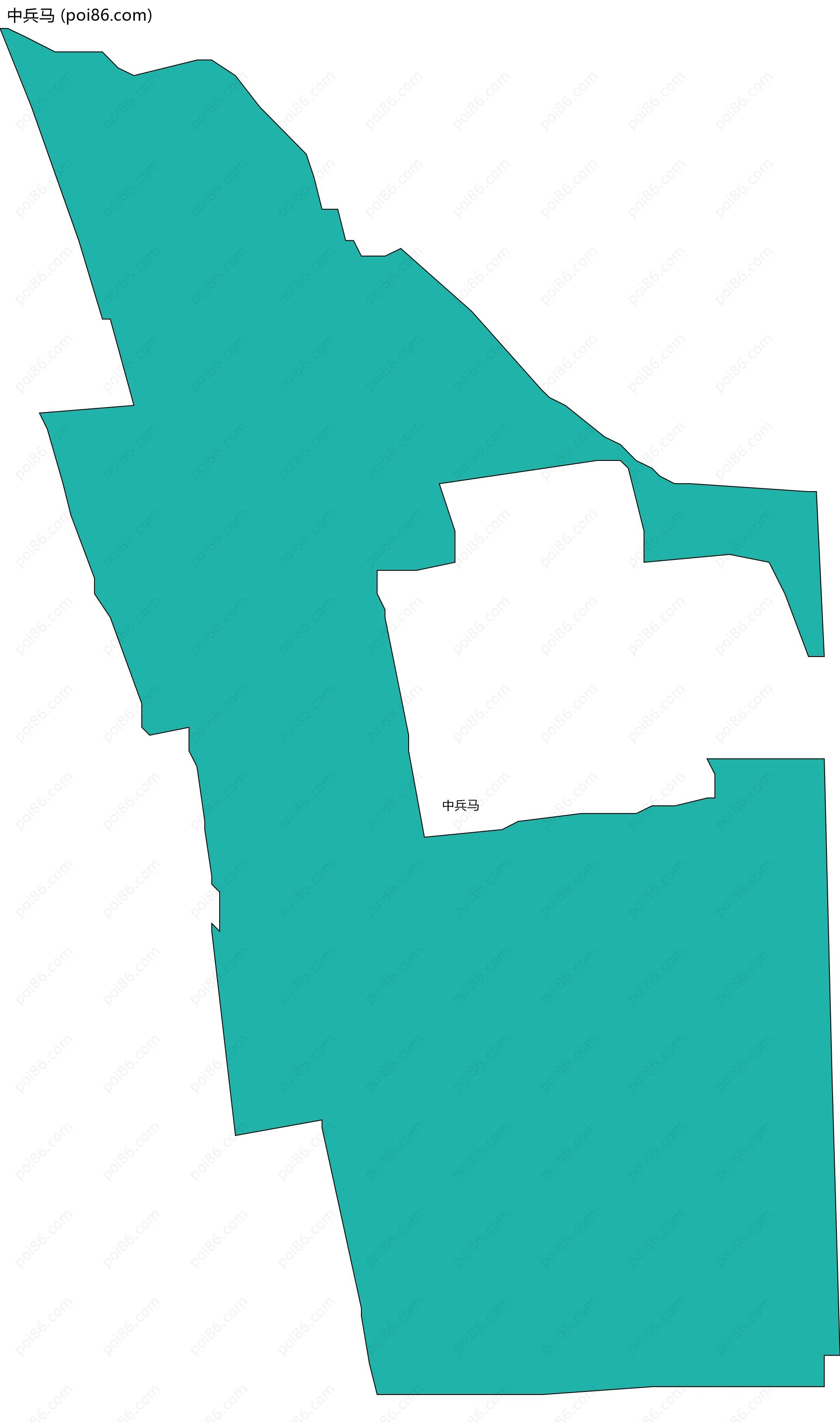 中兵马边界地图