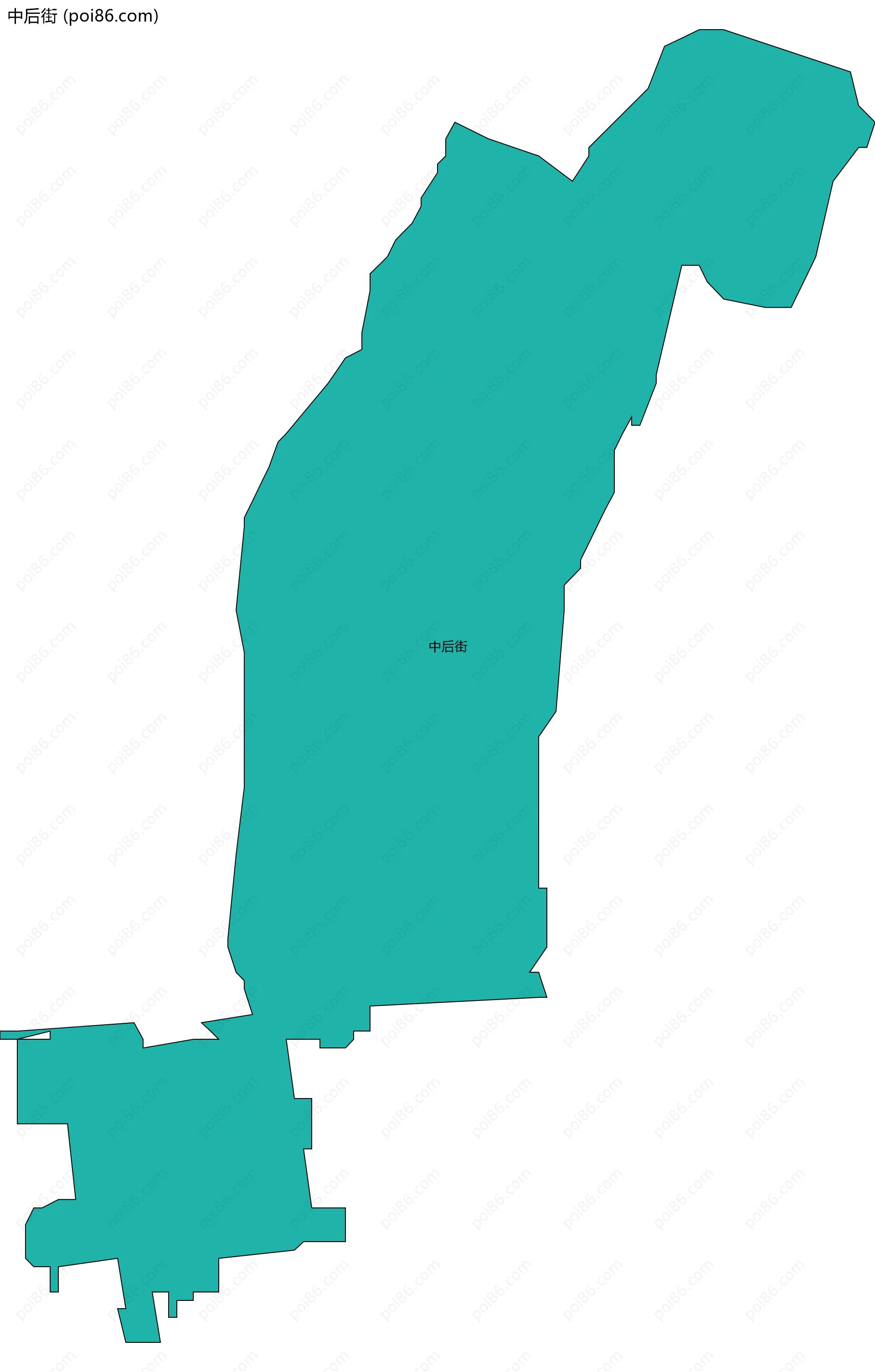 中后街边界地图