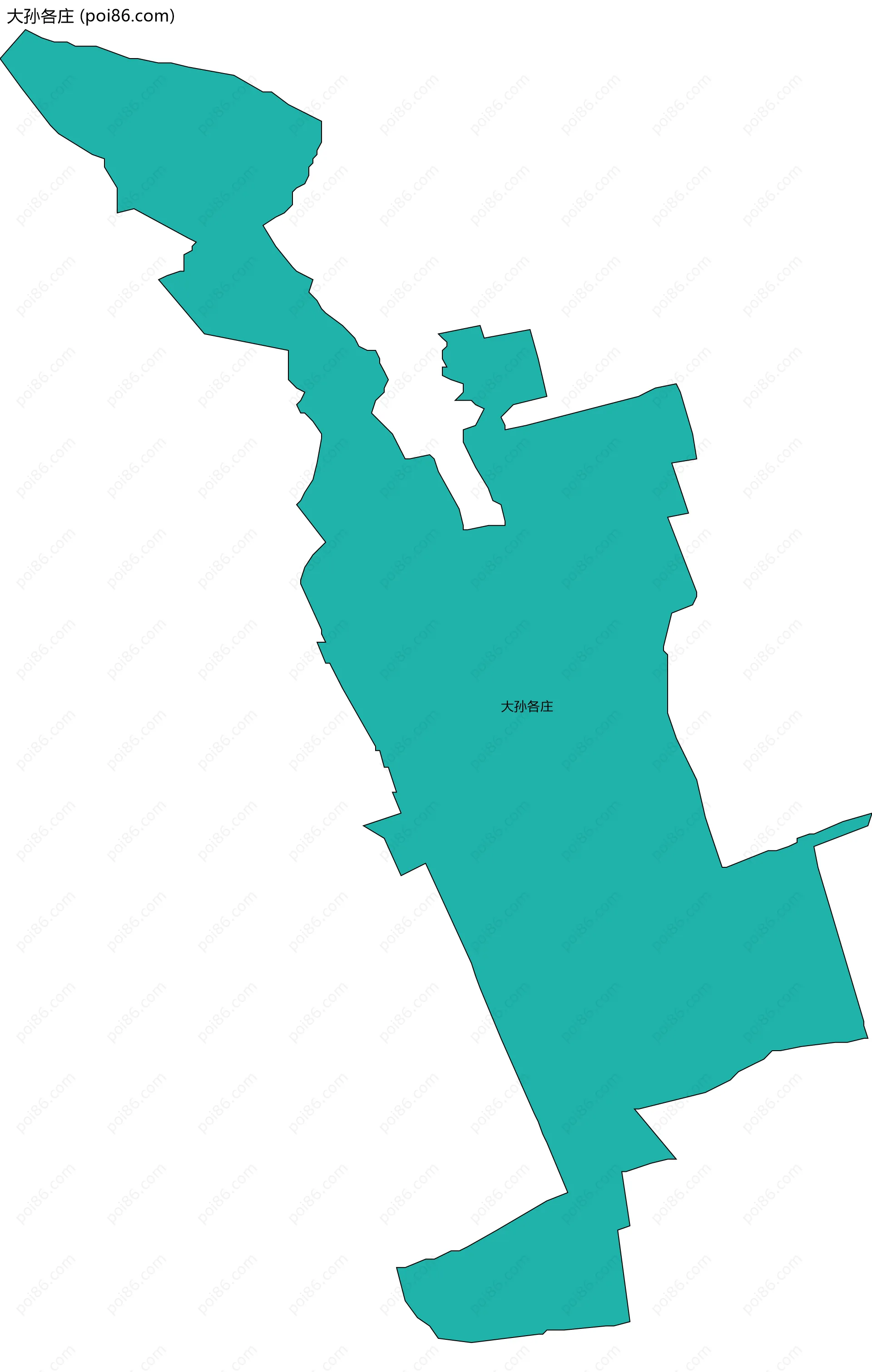 大孙各庄边界地图
