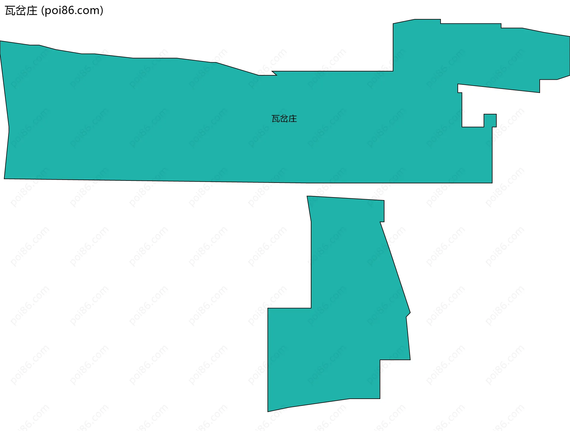 瓦岔庄边界地图