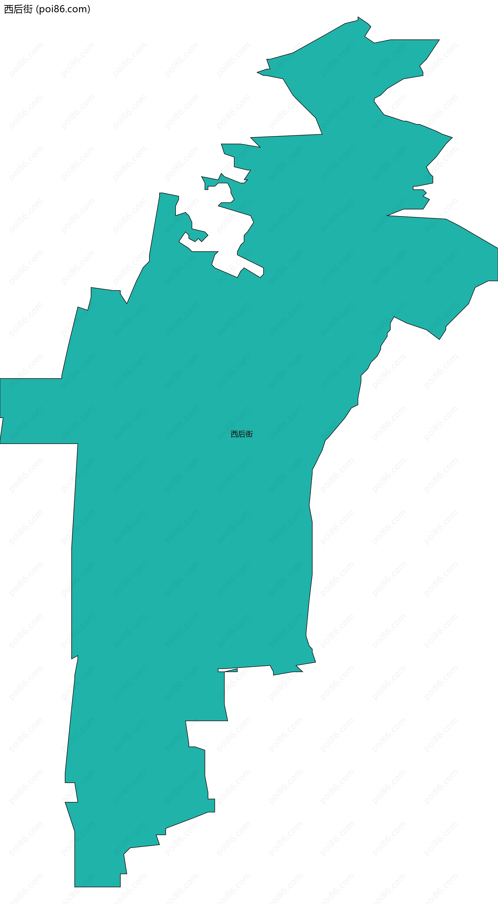西后街边界地图