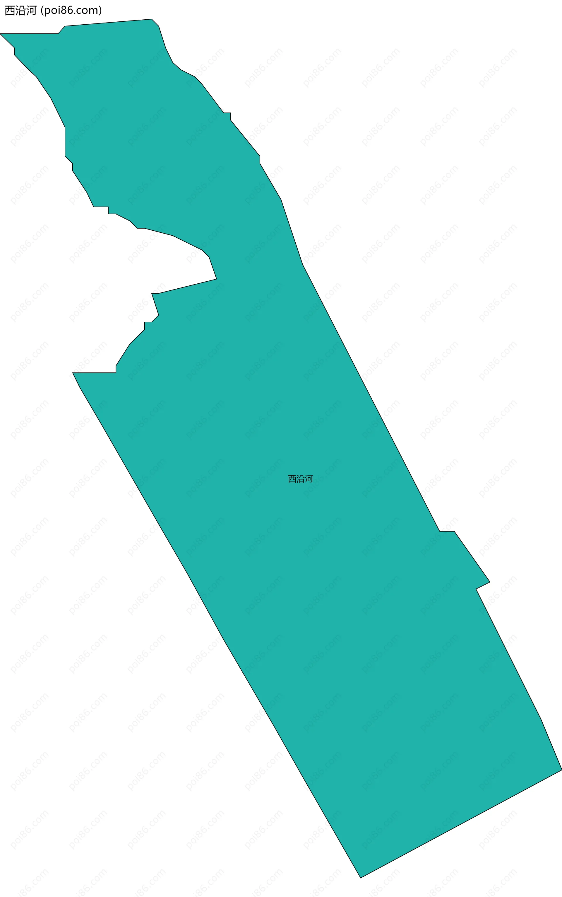 西沿河边界地图