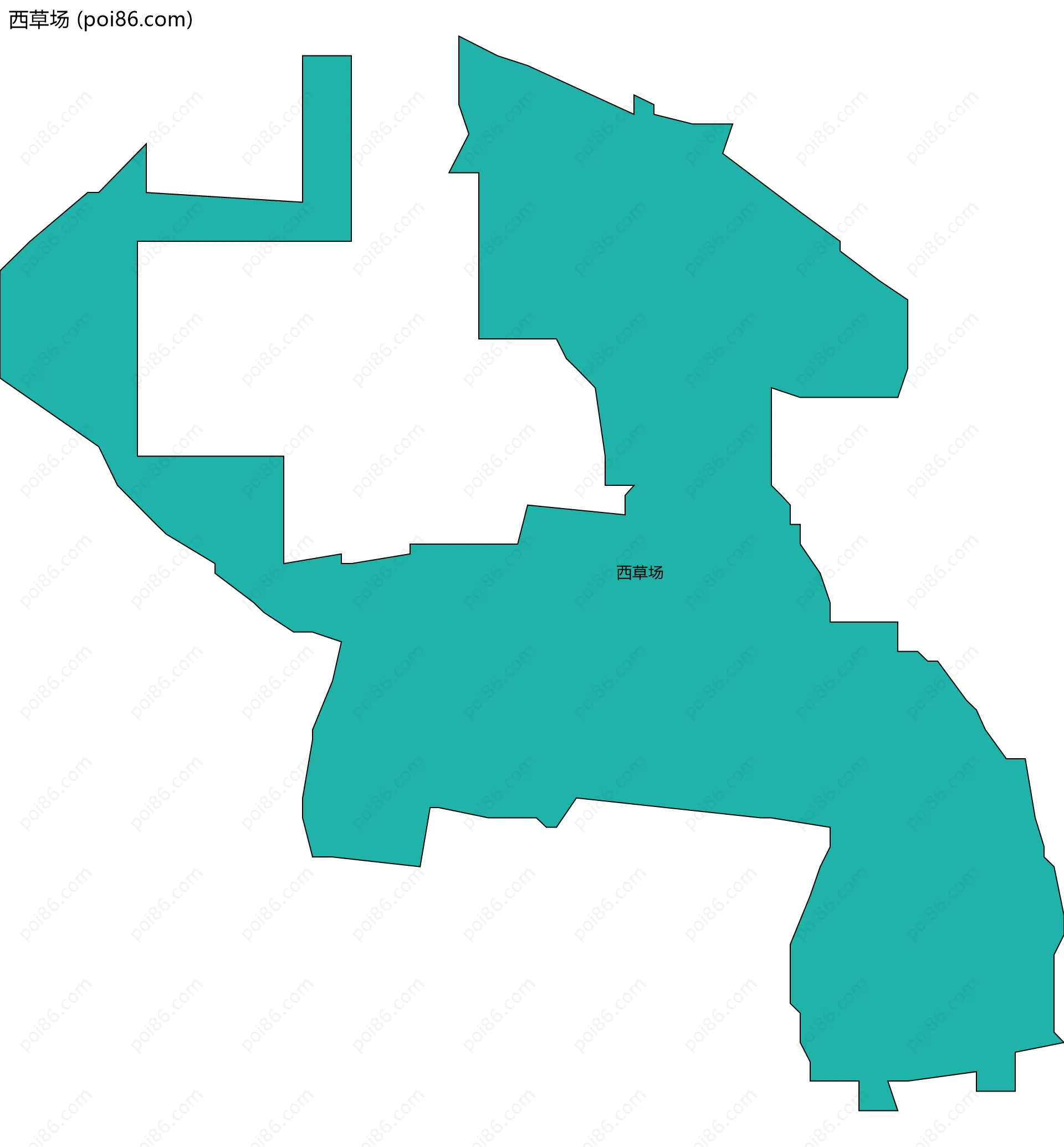 西草场边界地图