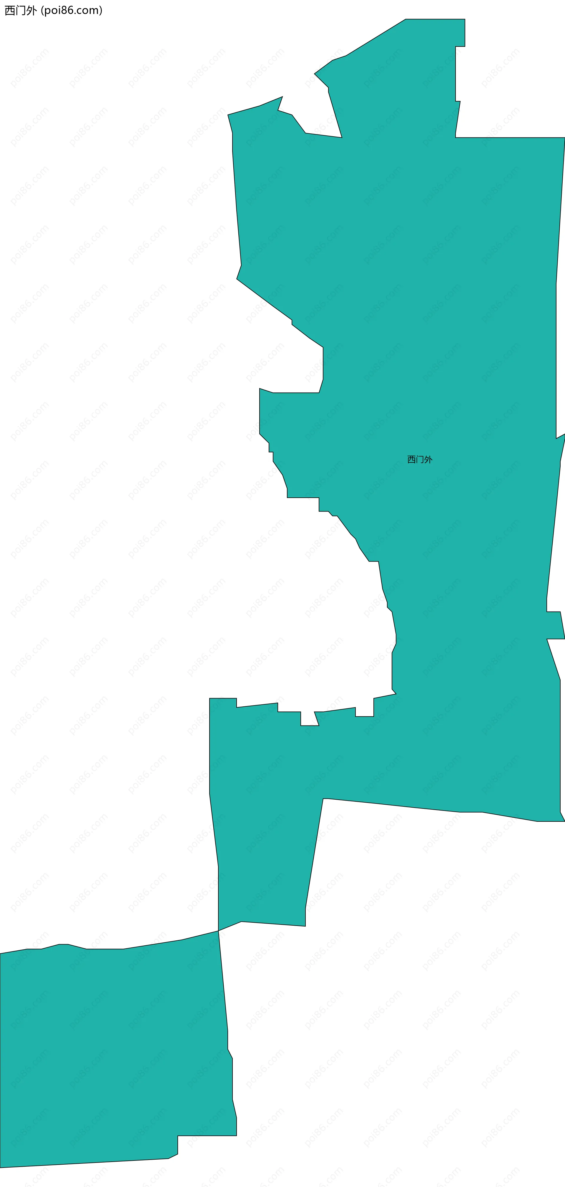 西门外边界地图
