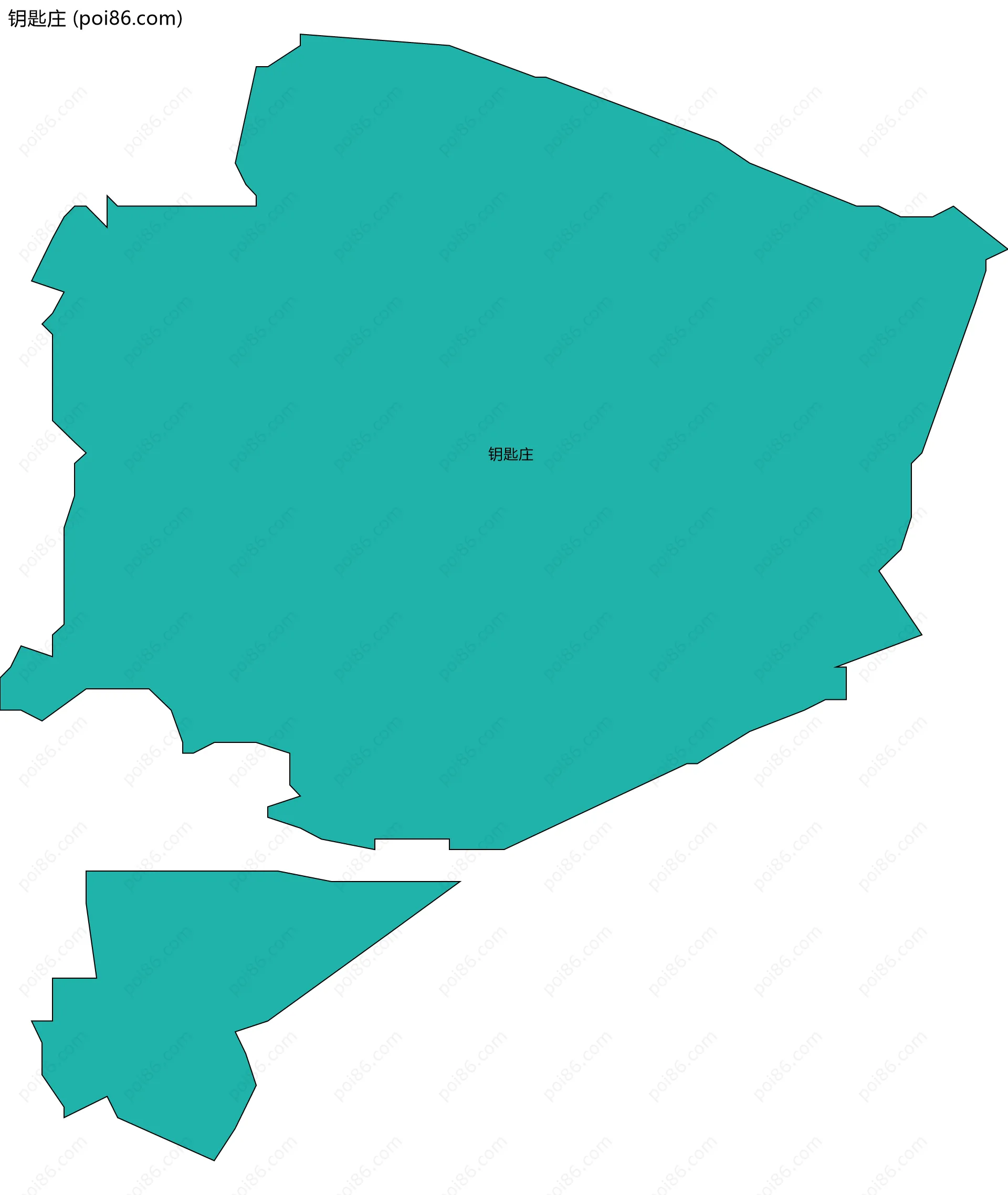 钥匙庄边界地图