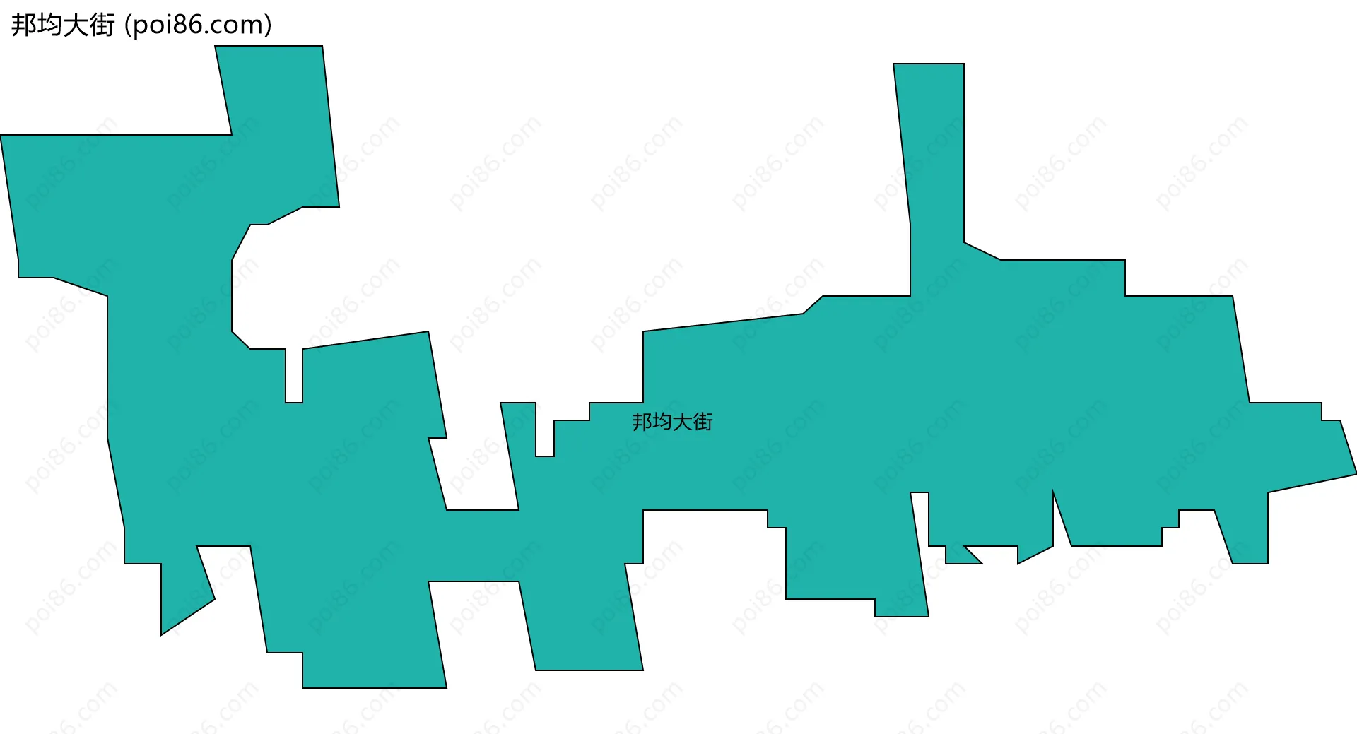 邦均大街边界地图