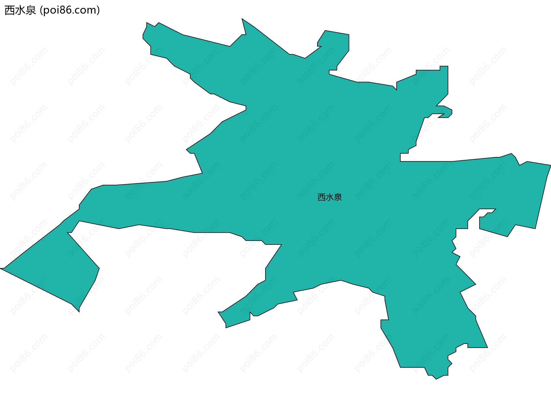 西水泉边界地图