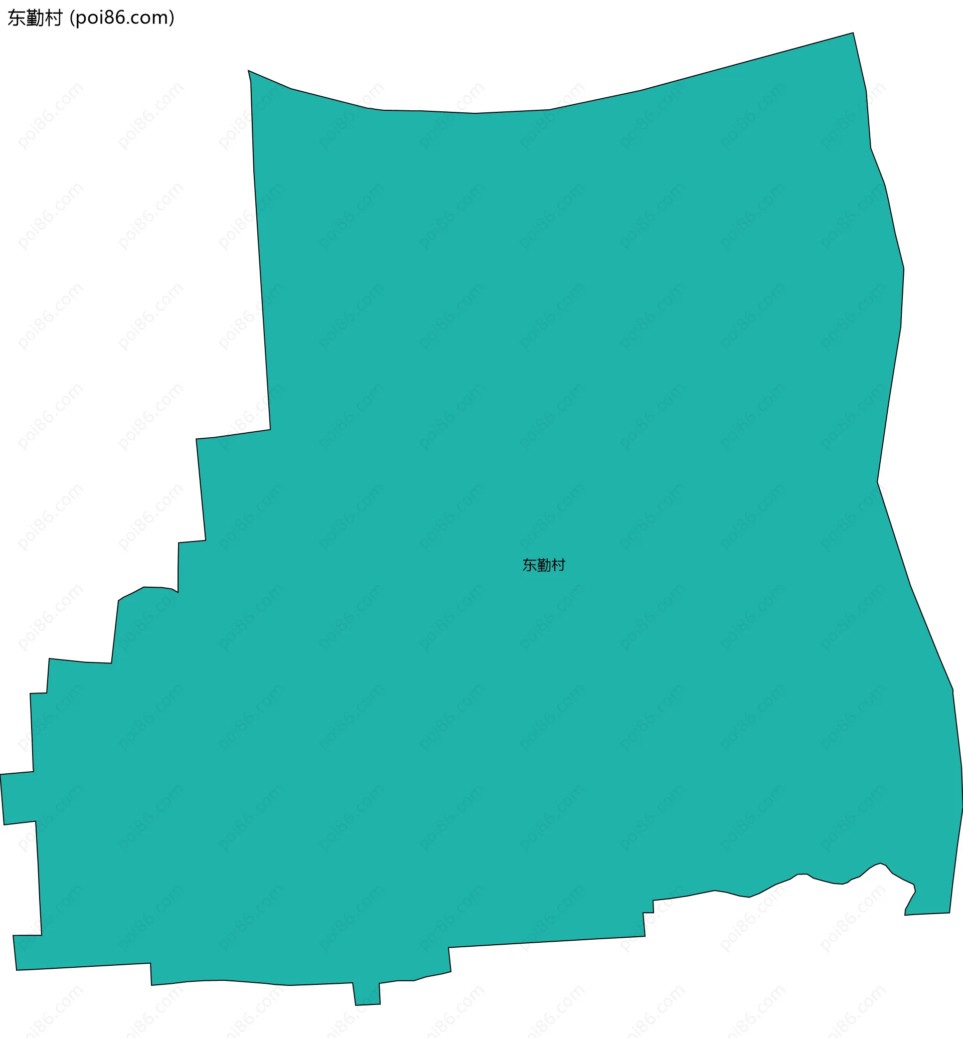 东勤村边界地图