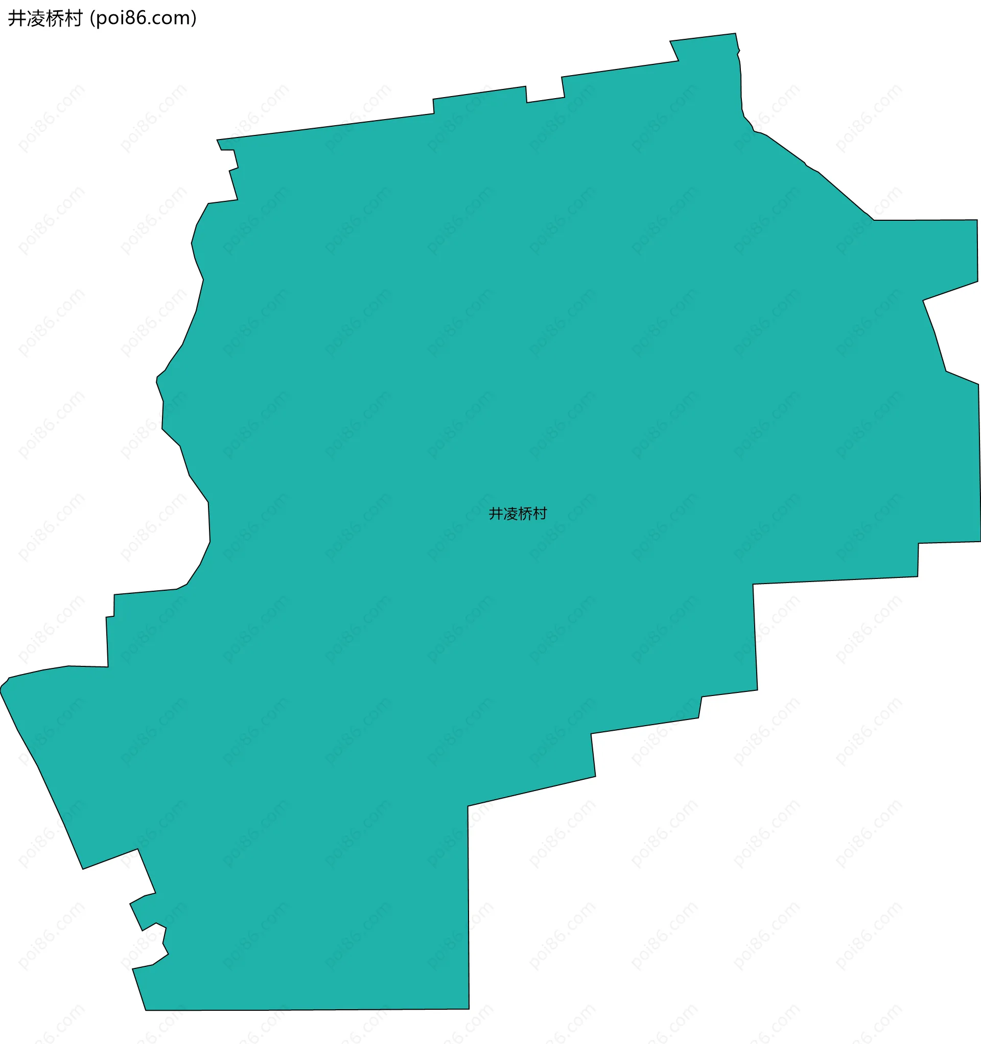 井凌桥村边界地图