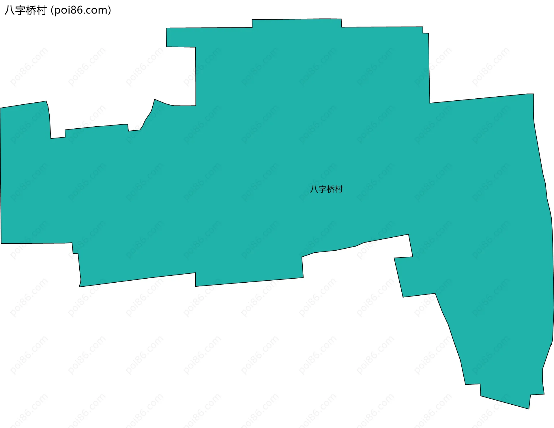 八字桥村边界地图