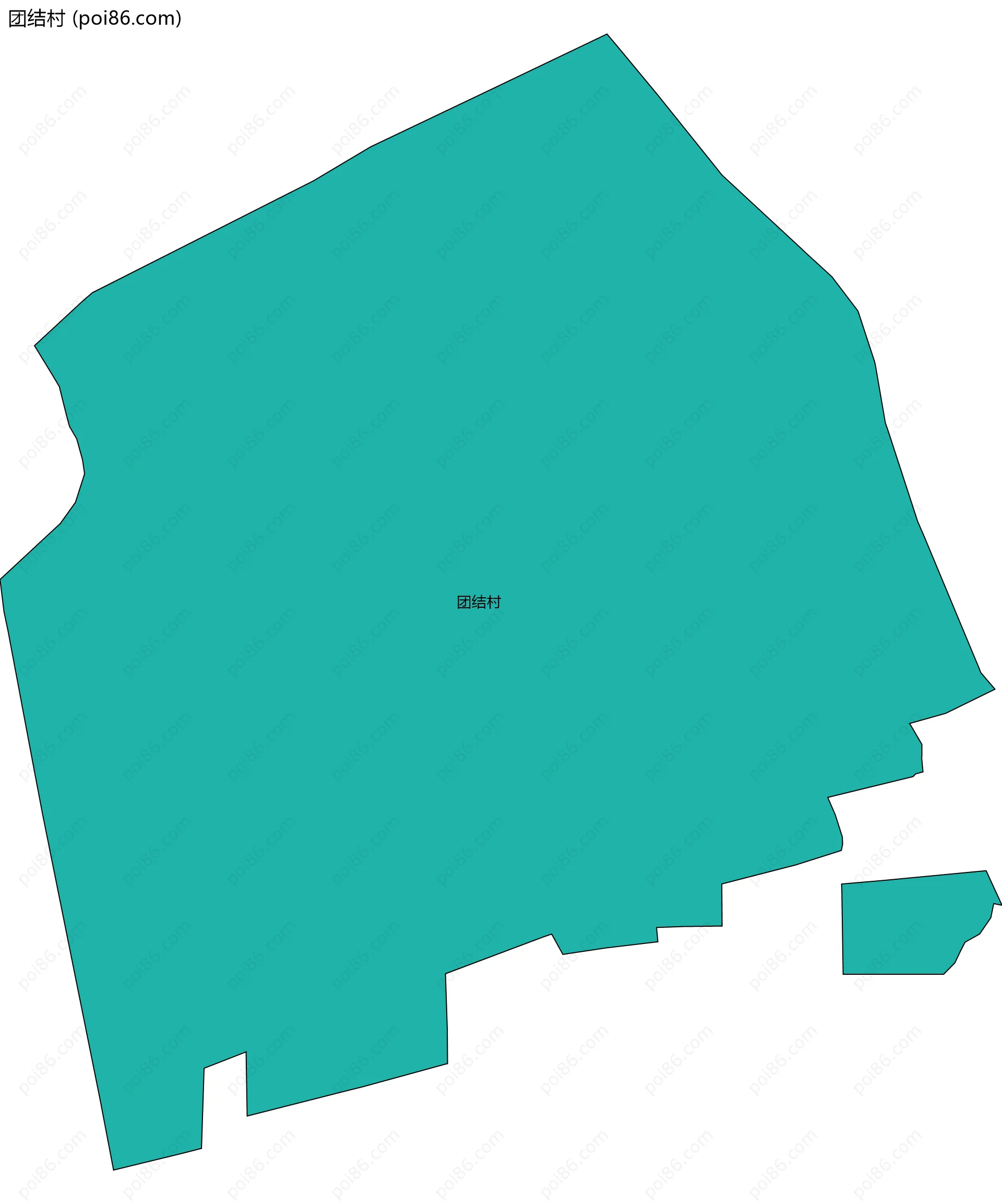 团结村边界地图