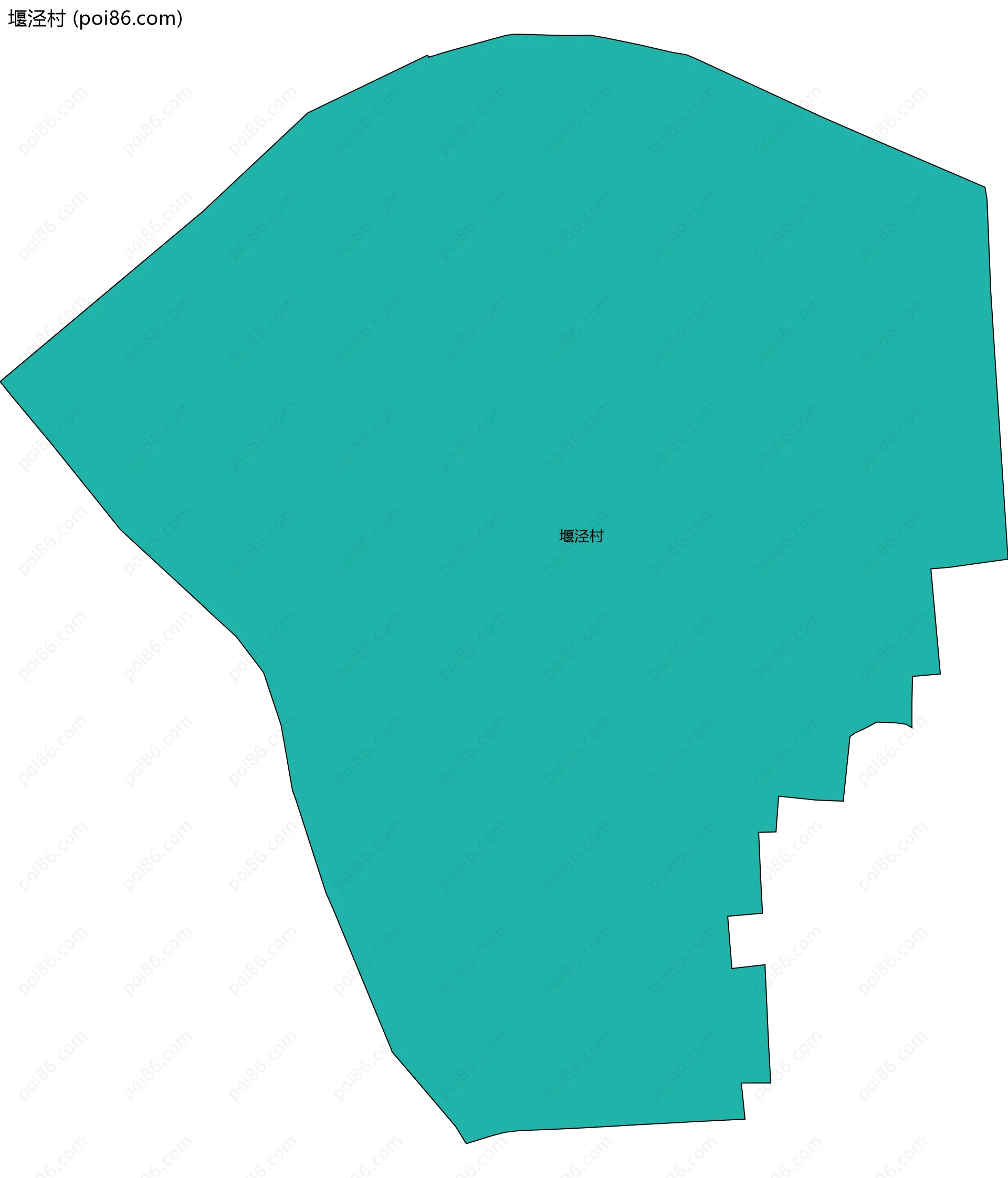 堰泾村边界地图