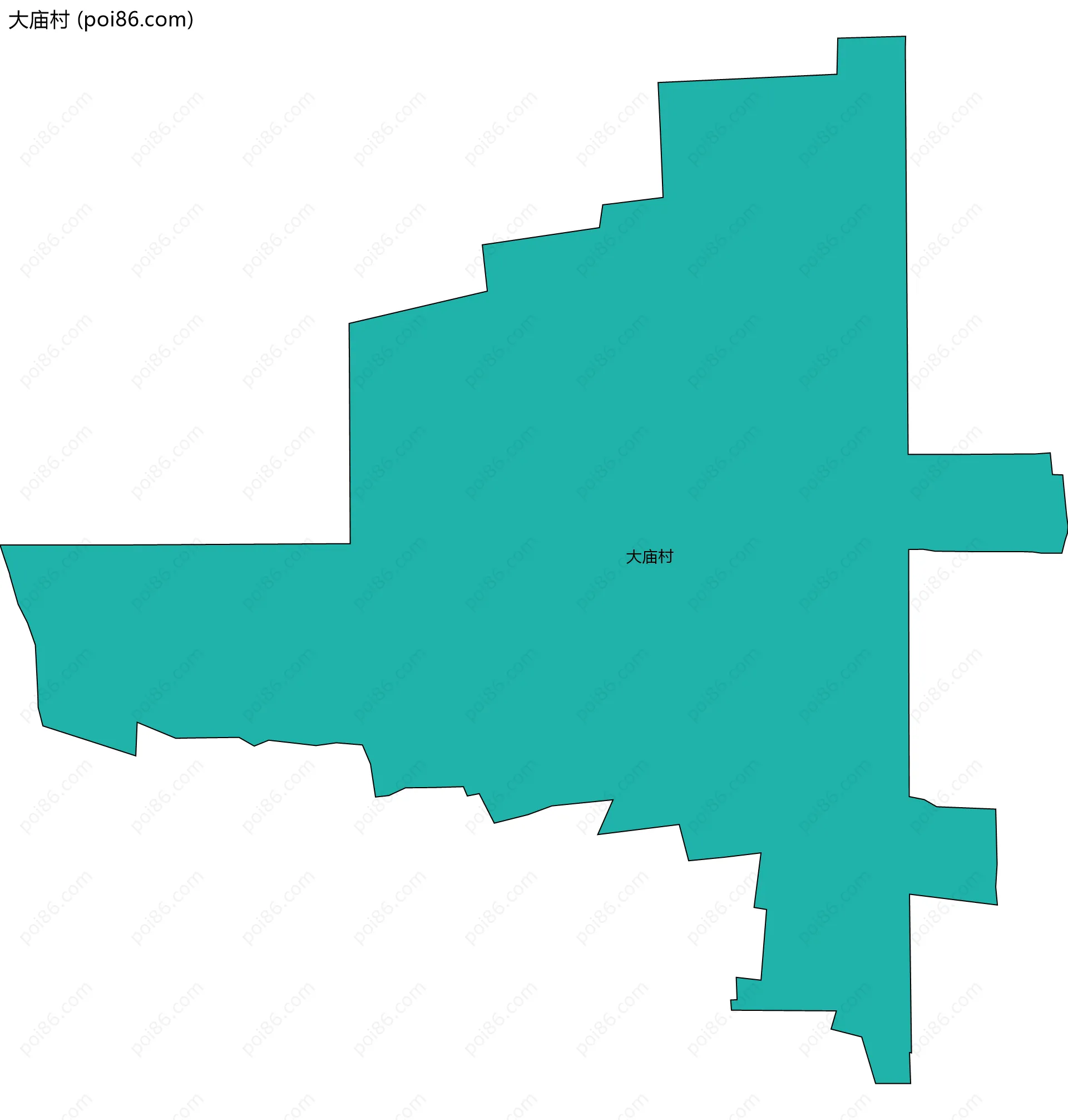 大庙村边界地图