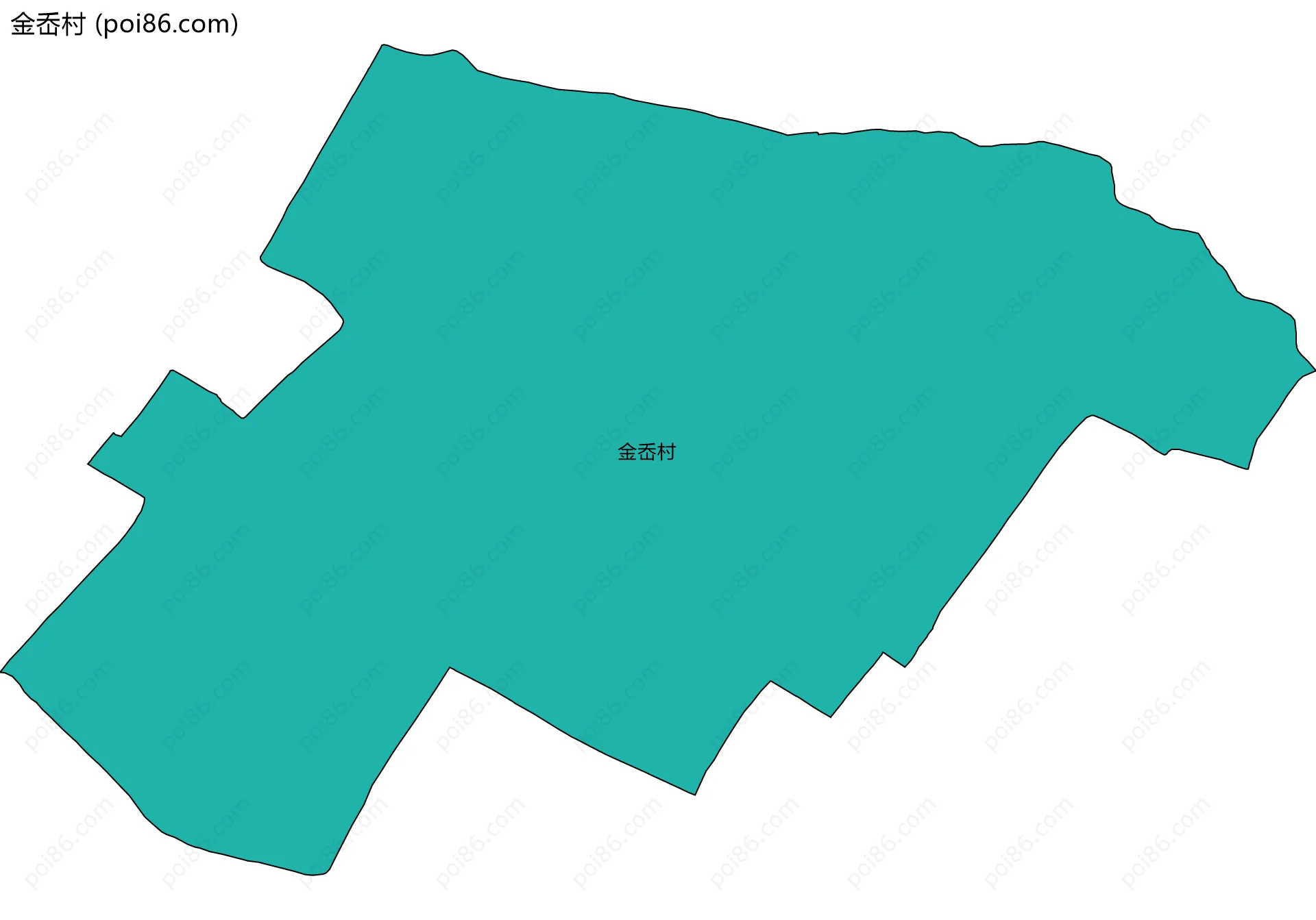 金岙村边界地图