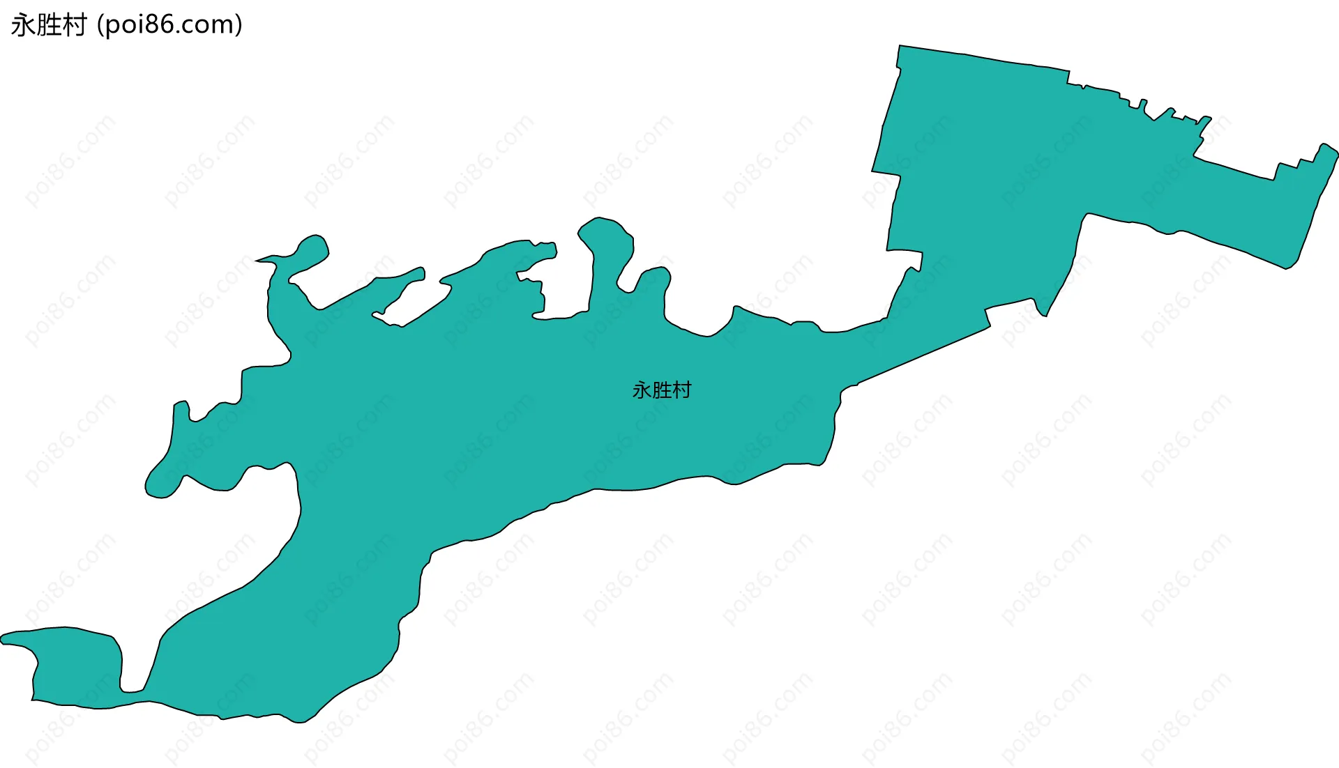 永胜村边界地图