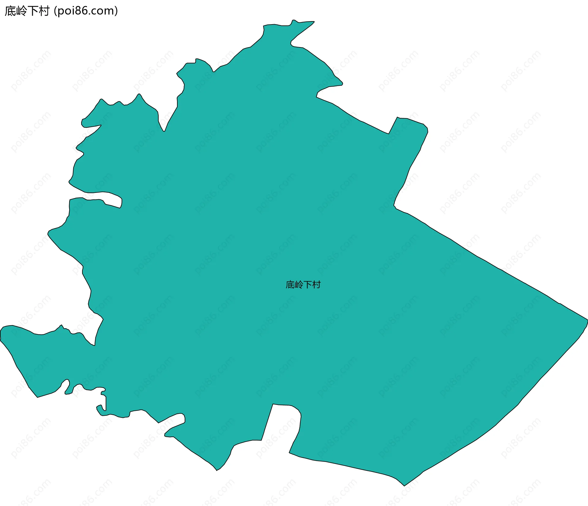 底岭下村边界地图