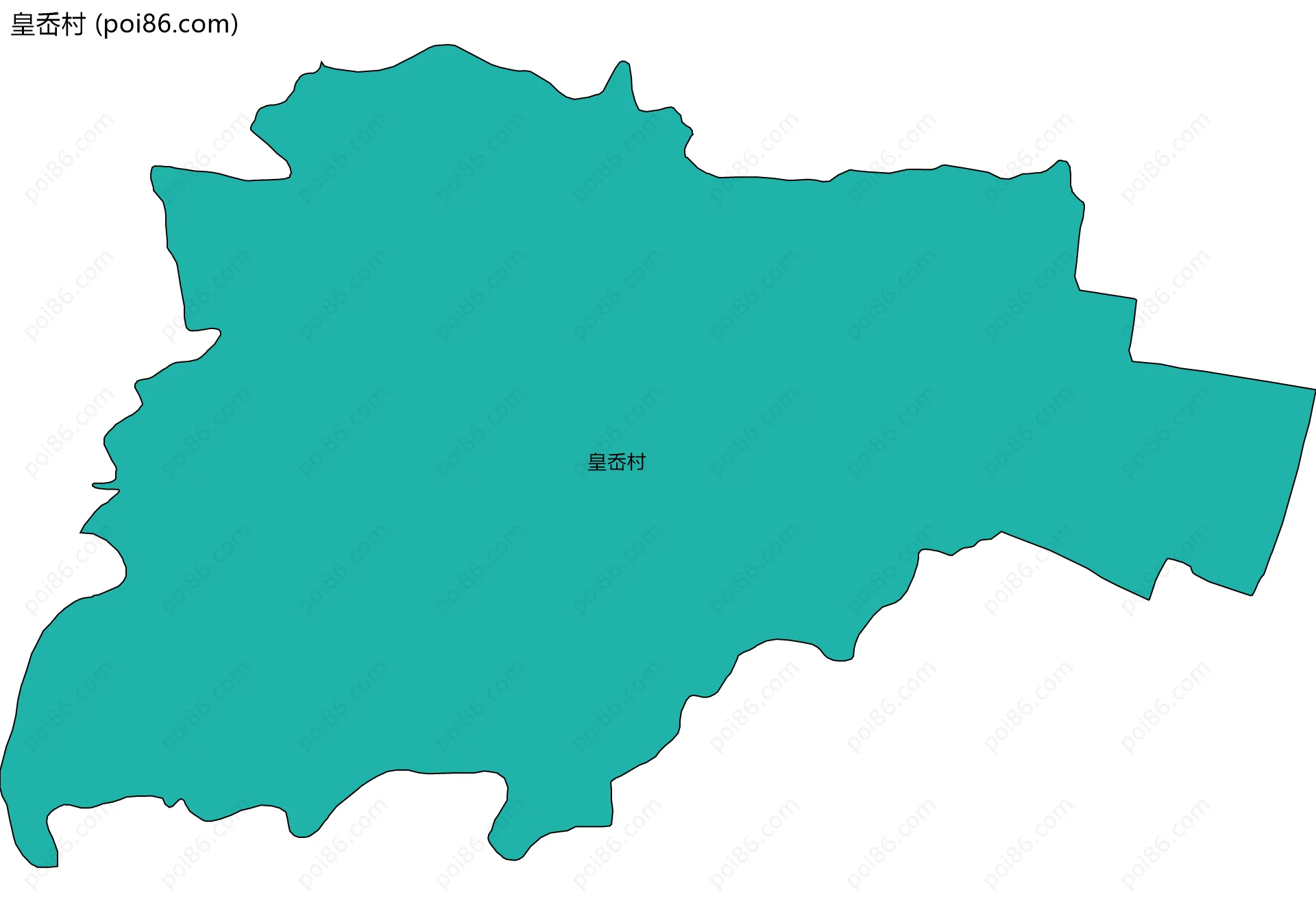 皇岙村边界地图
