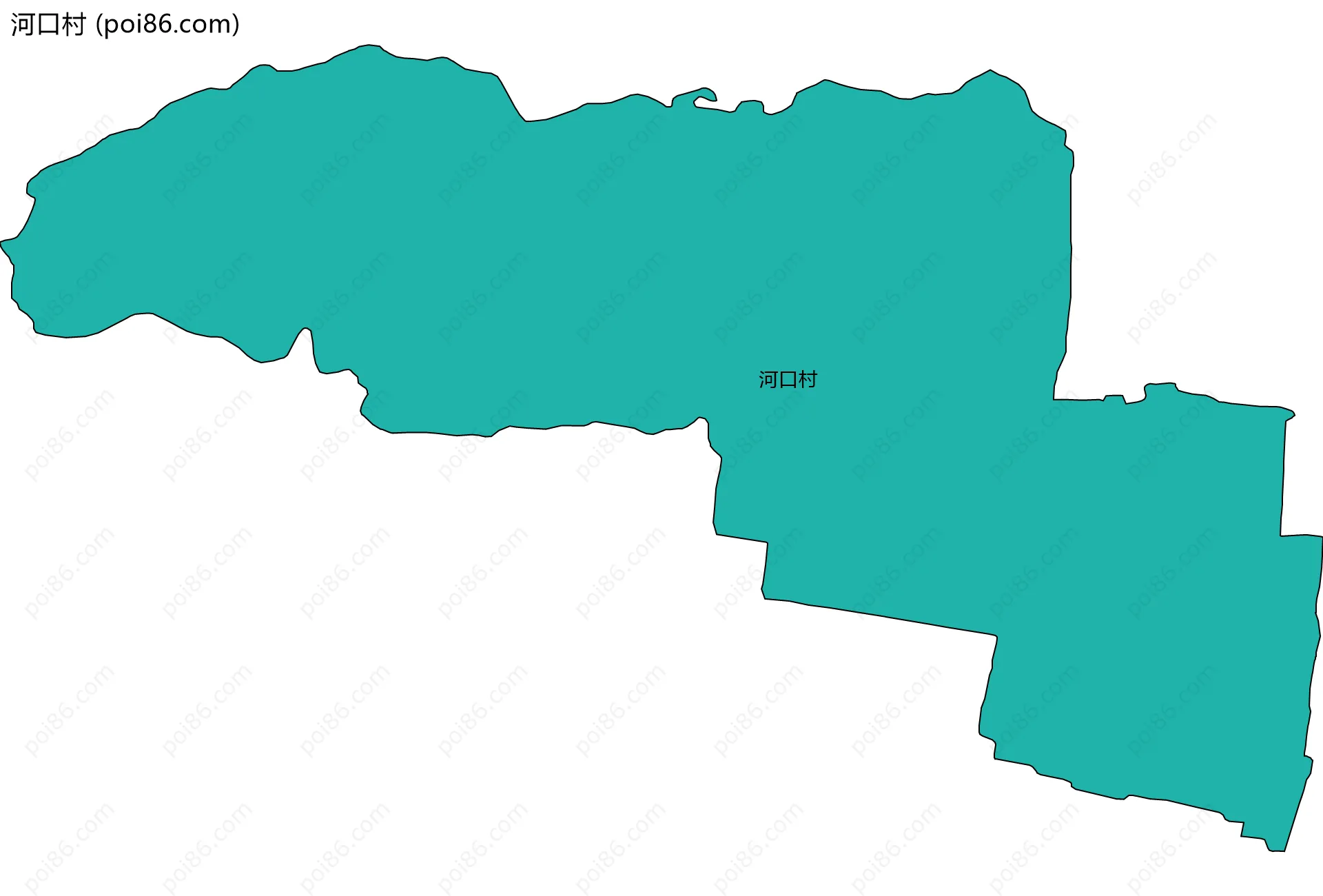 河口村边界地图