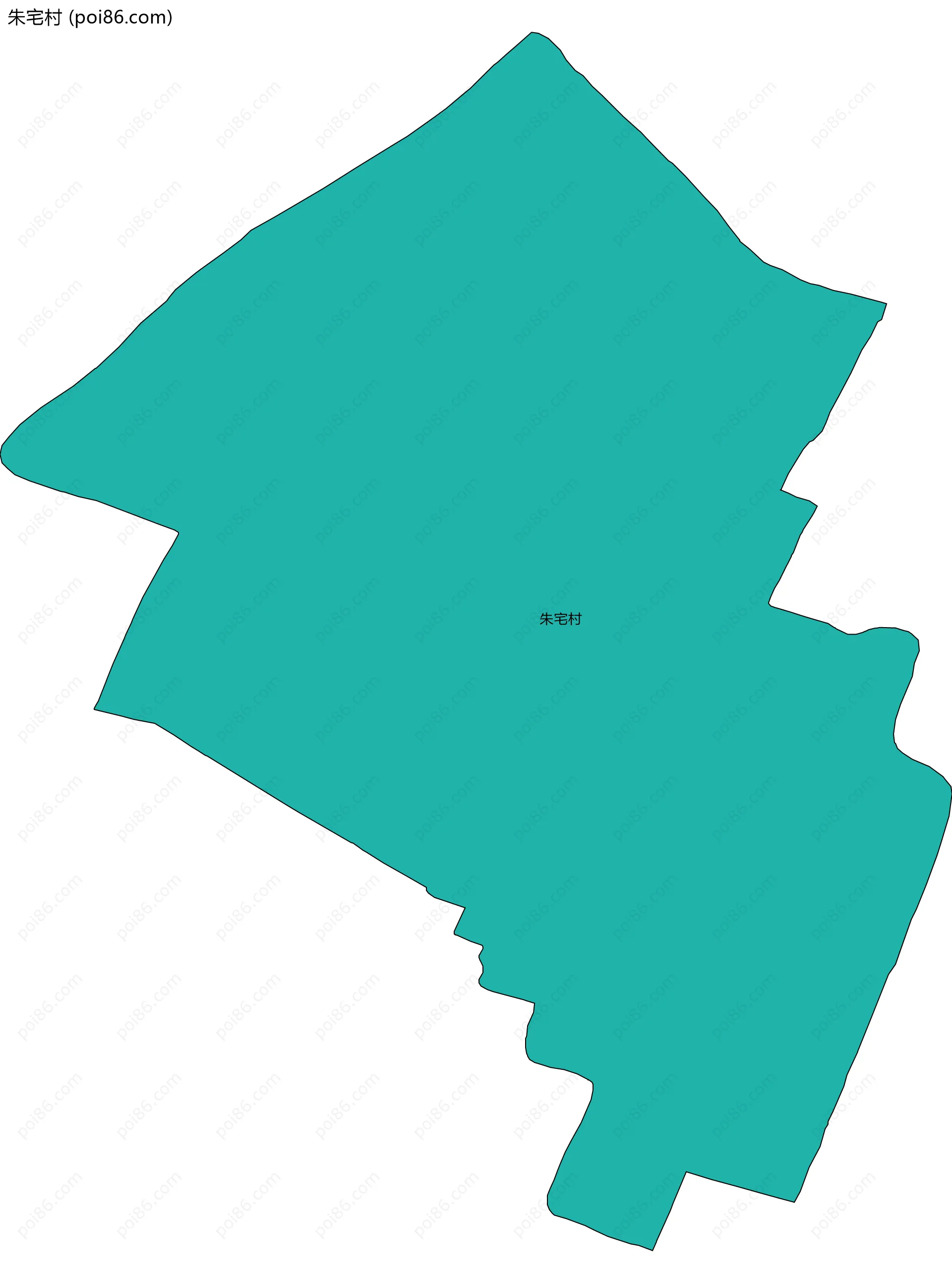 朱宅村边界地图