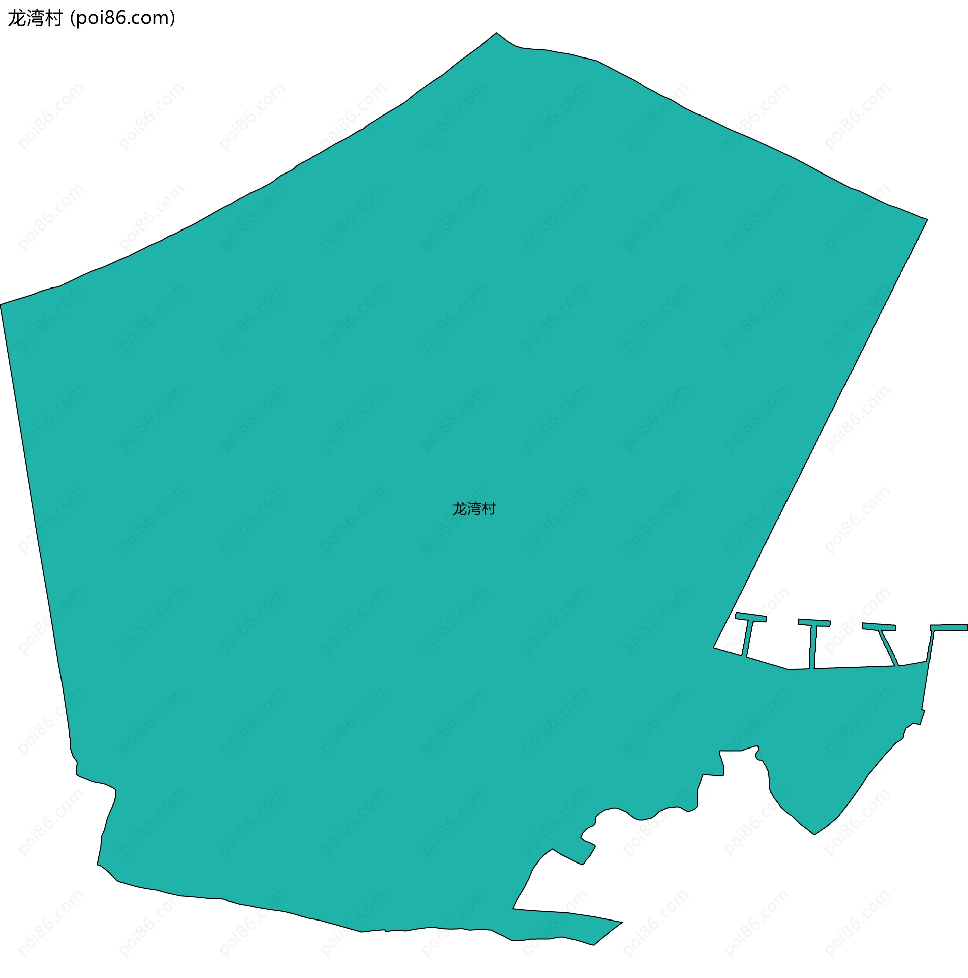 龙湾村边界地图