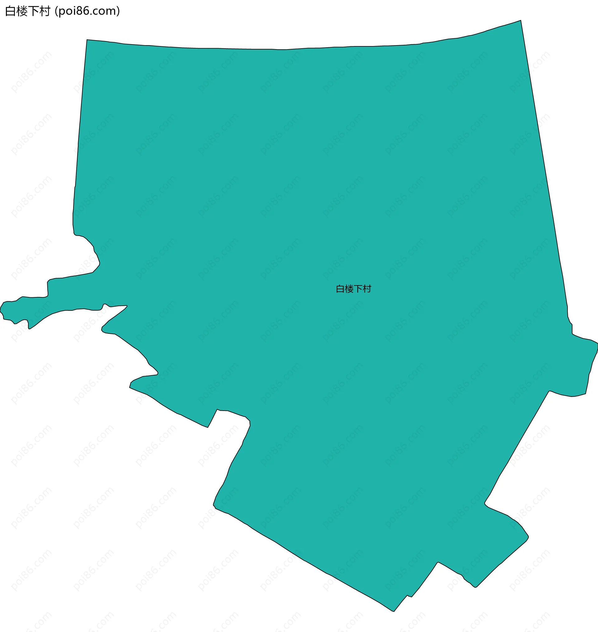 白楼下村边界地图