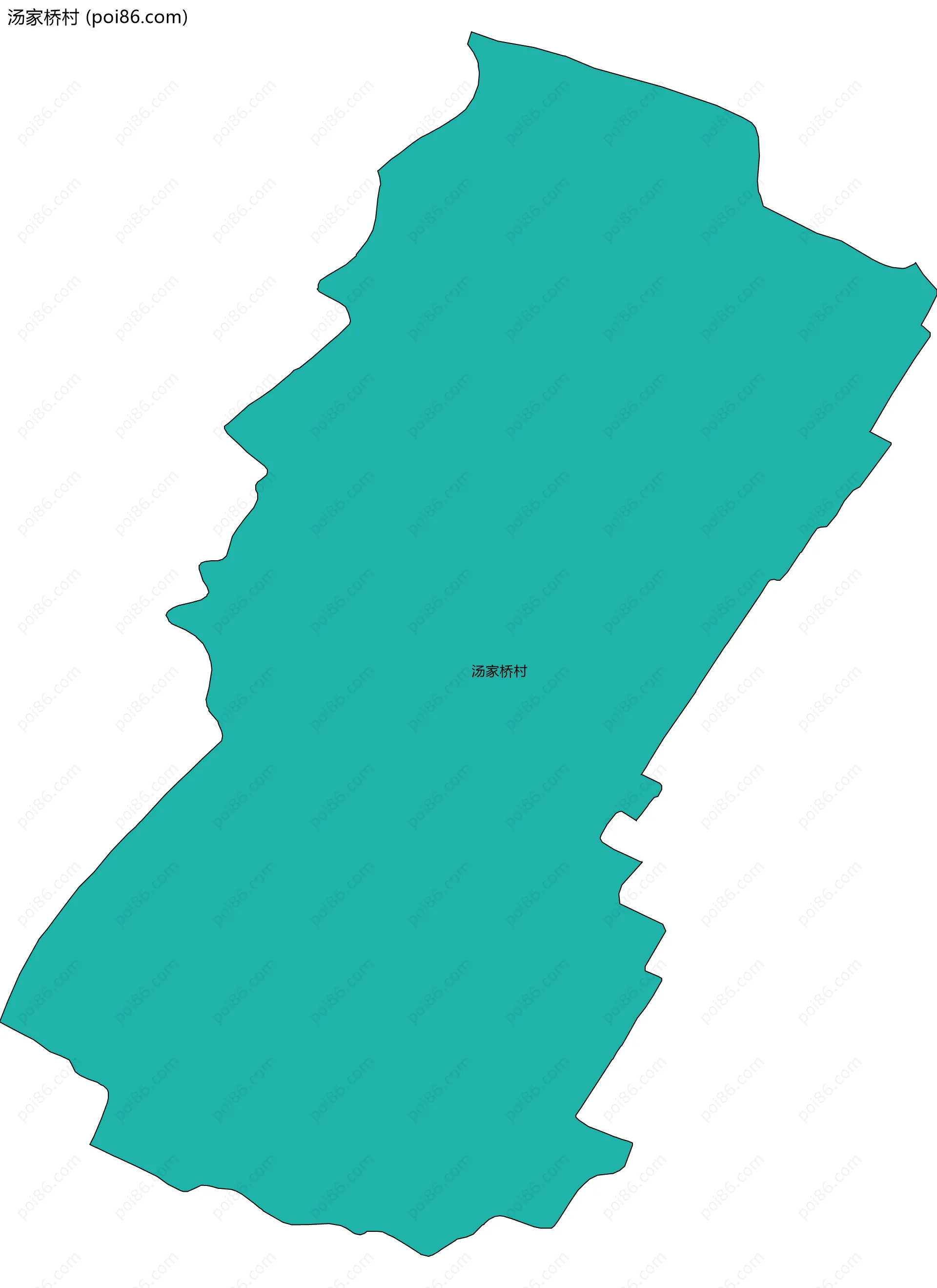 汤家桥村边界地图