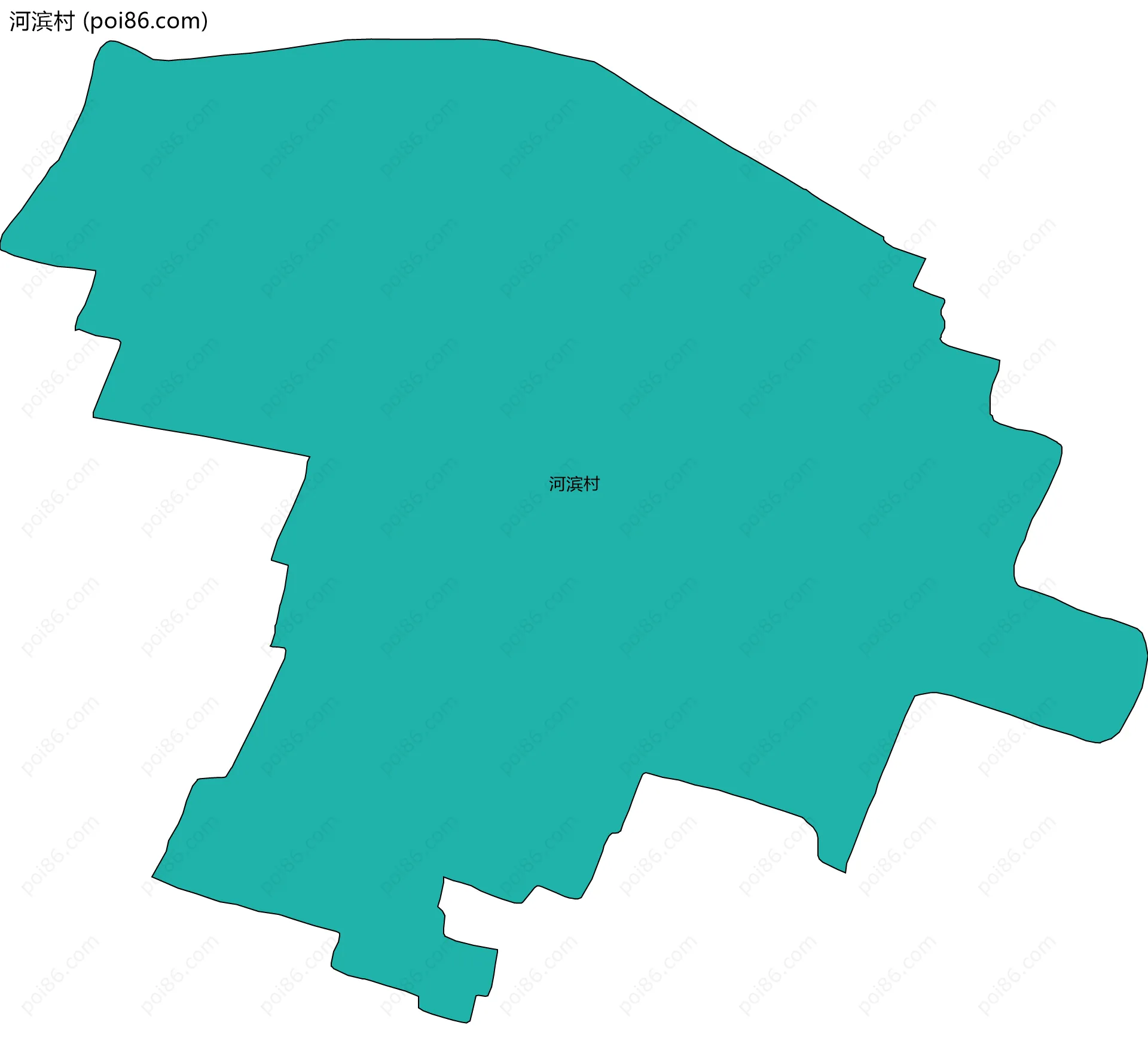 河滨村边界地图