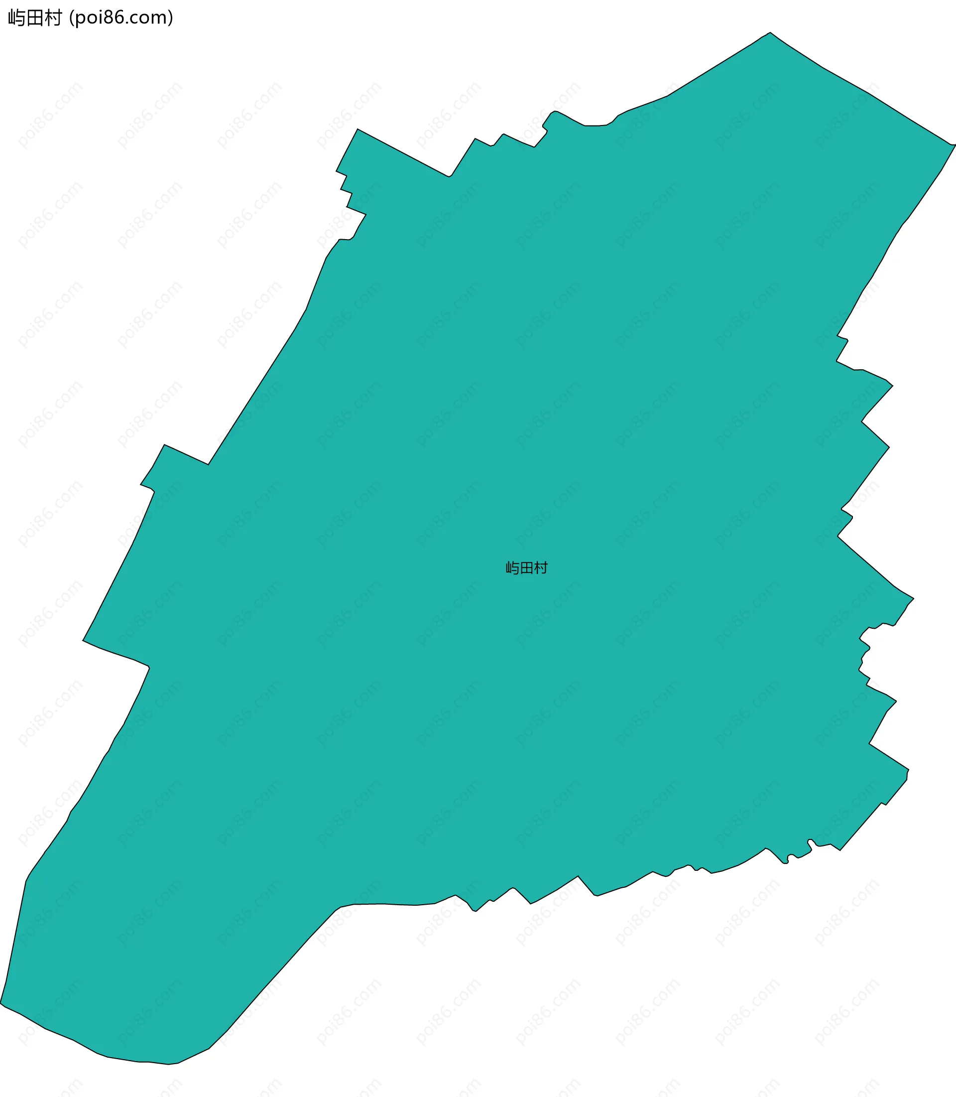 屿田村边界地图