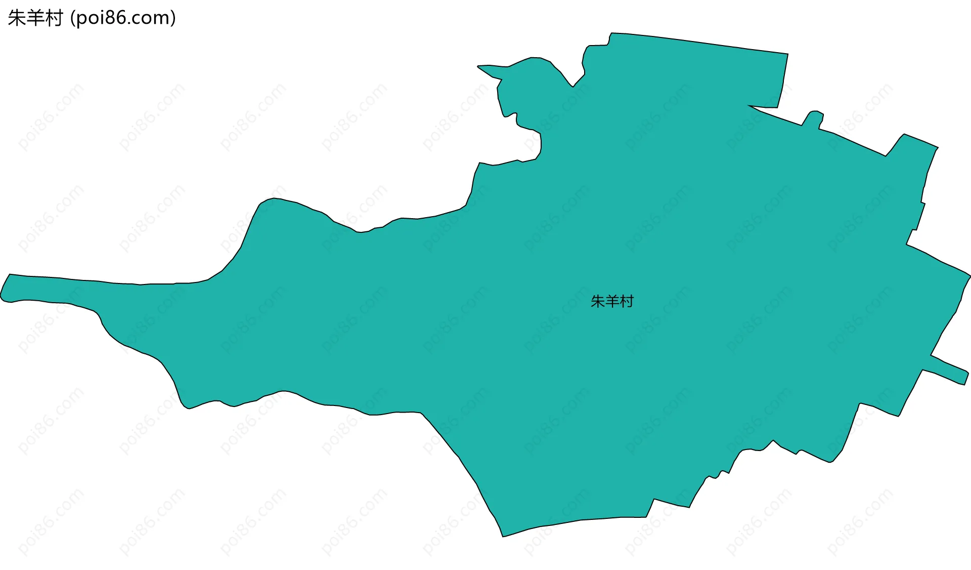 朱羊村边界地图