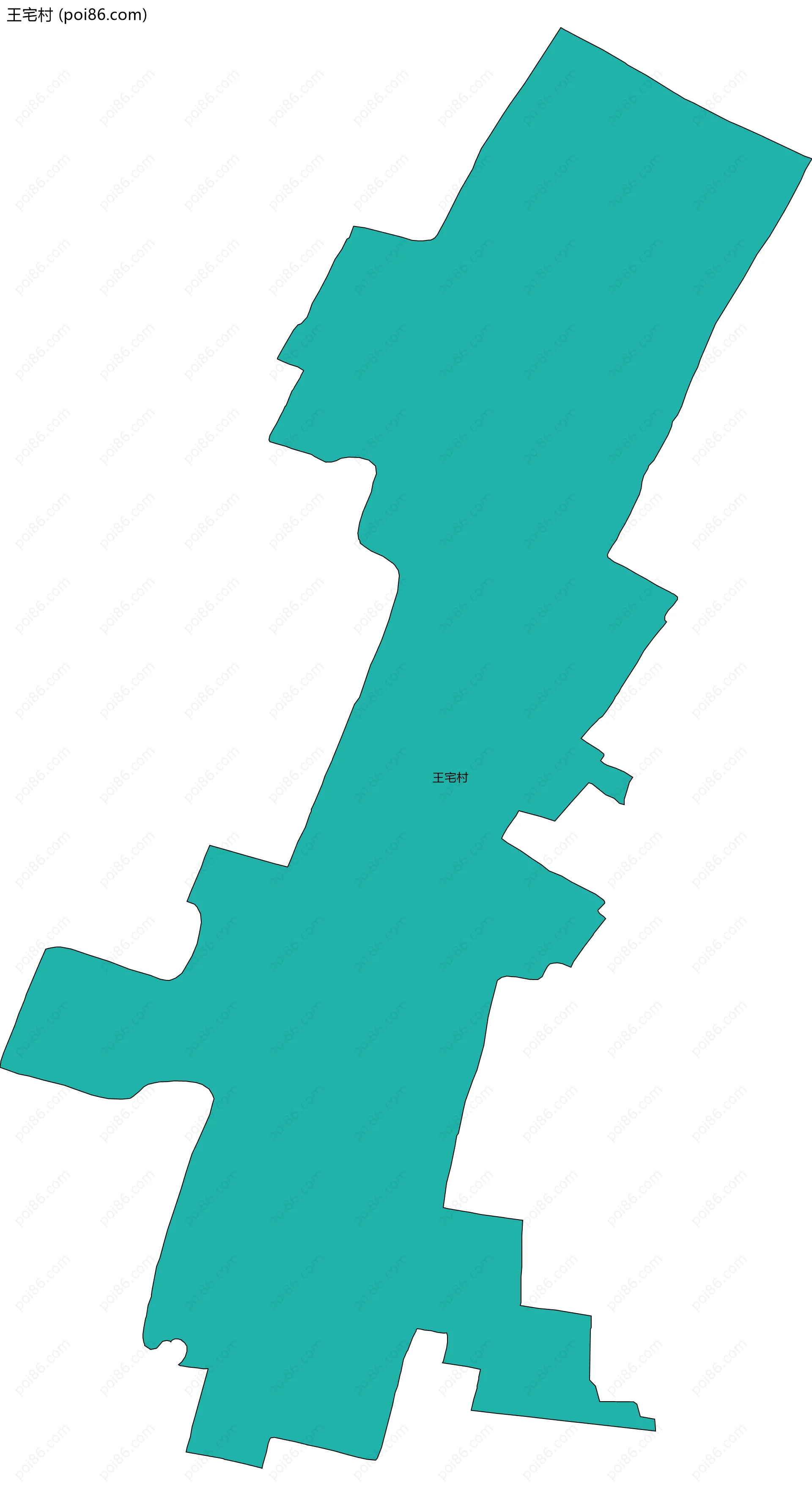 王宅村边界地图