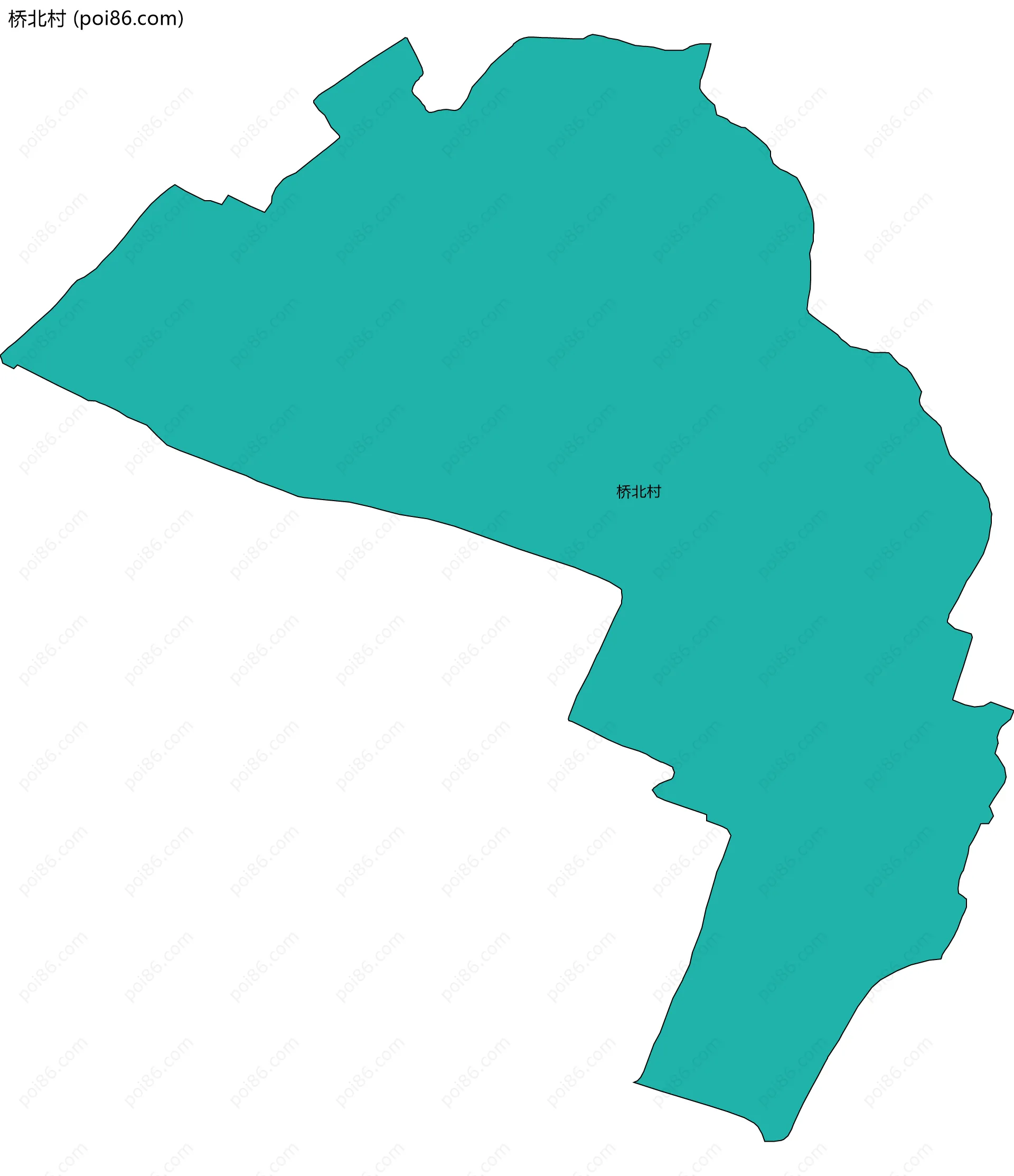 桥北村边界地图