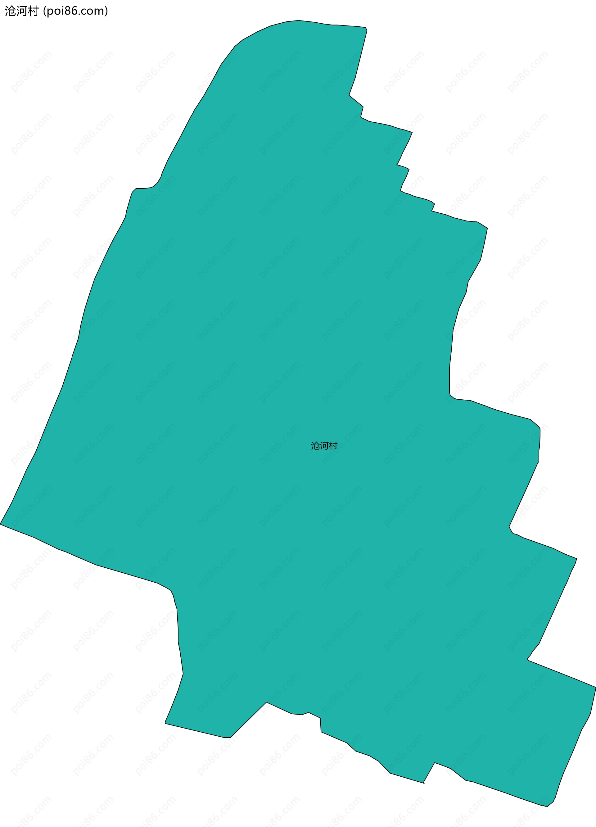 沧河村边界地图