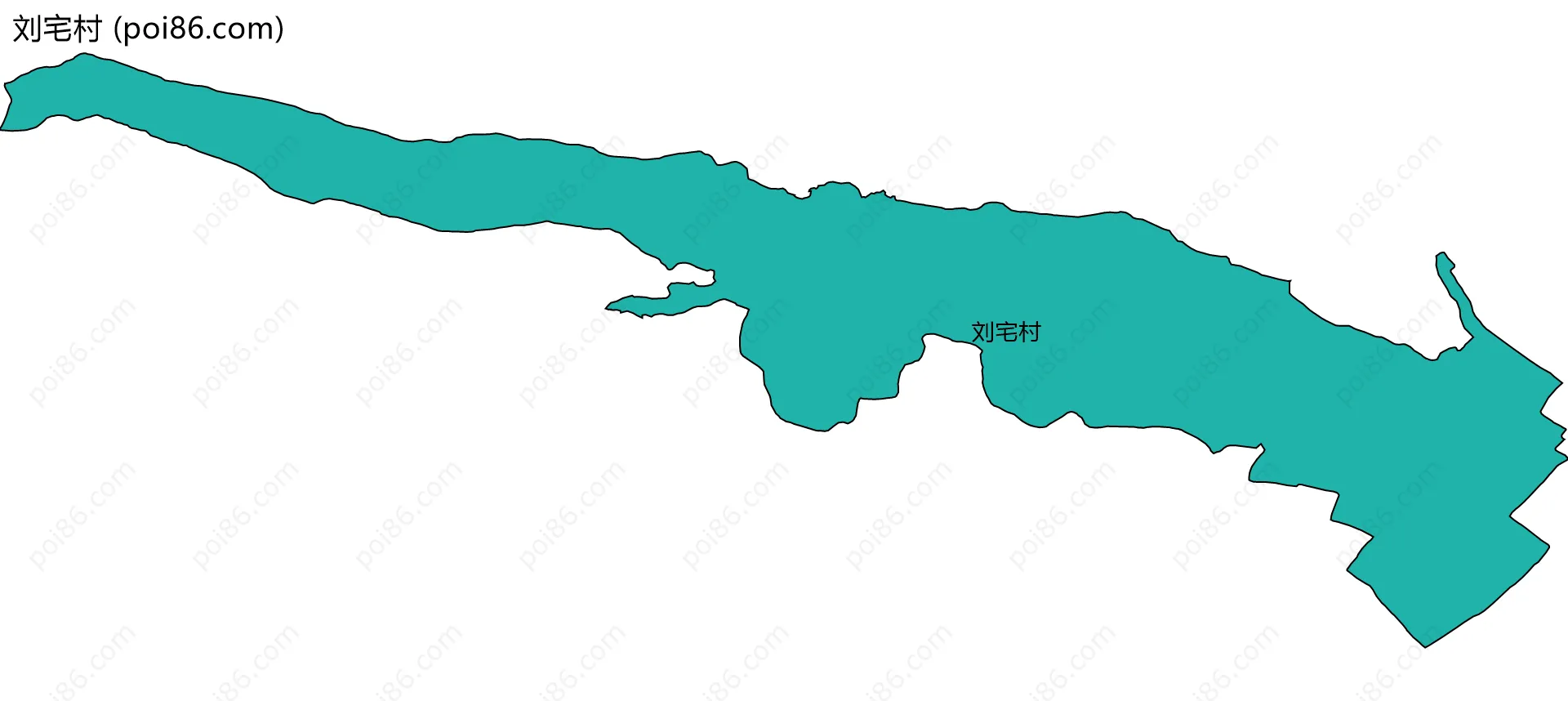 刘宅村边界地图