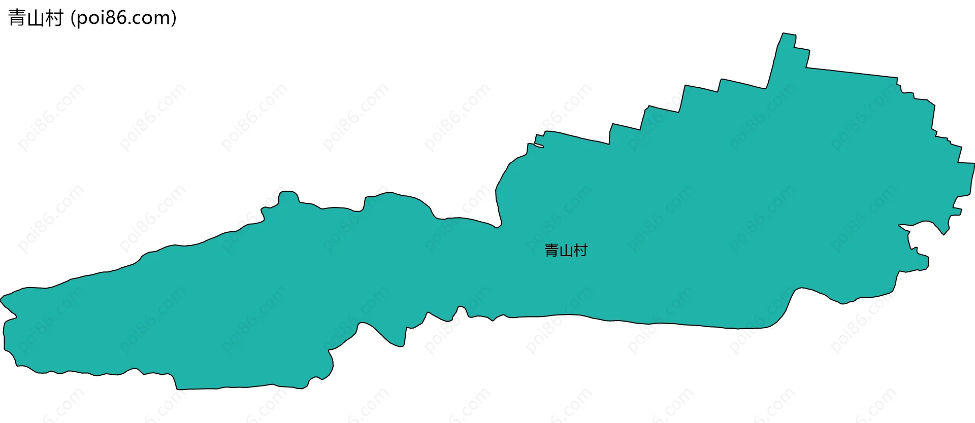 青山村边界地图