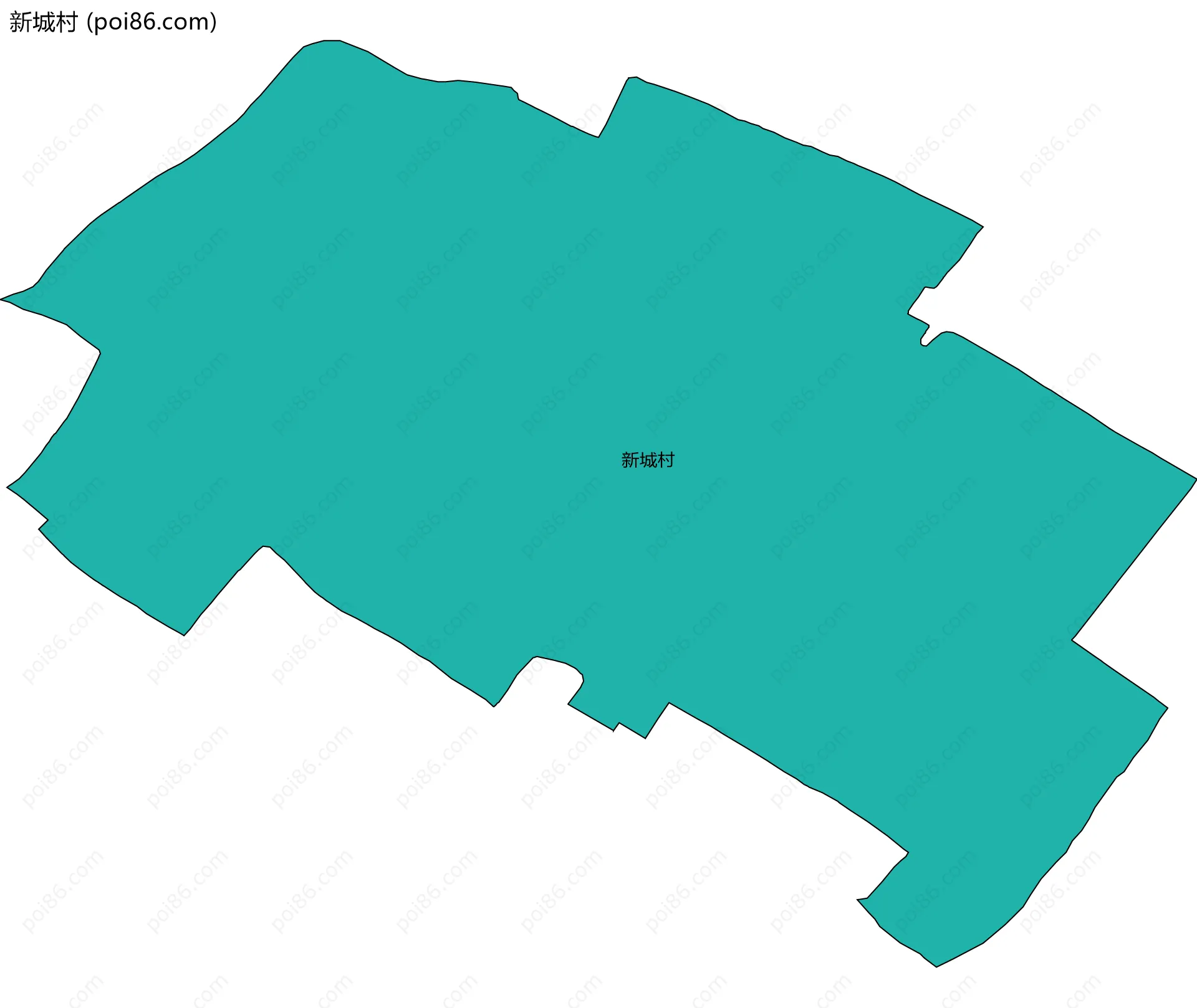 新城村边界地图
