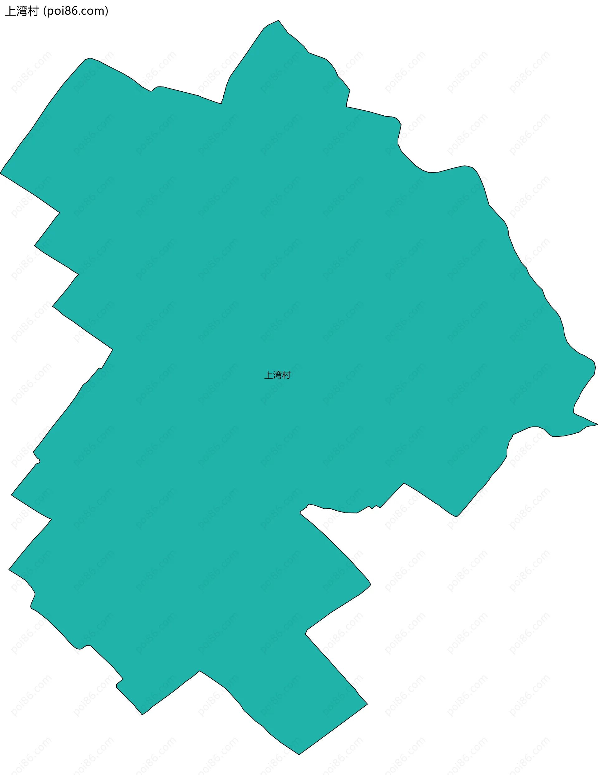 上湾村边界地图