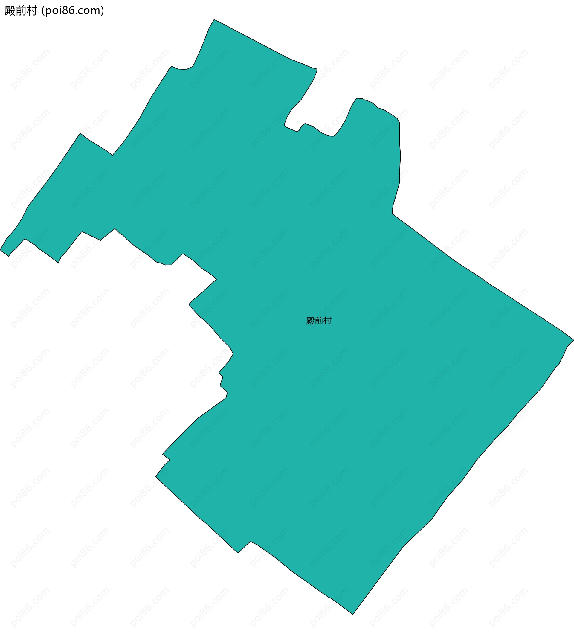 殿前村边界地图