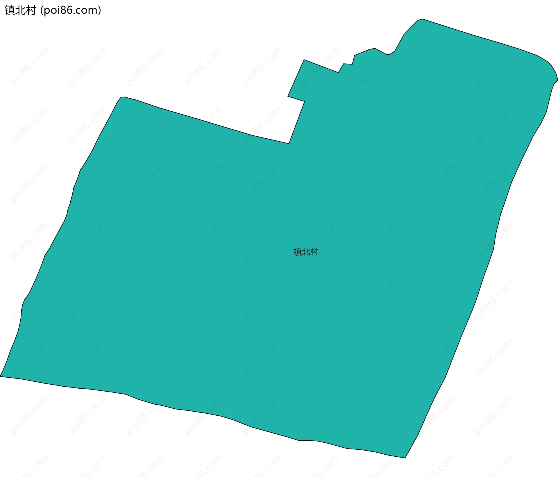 镇北村边界地图