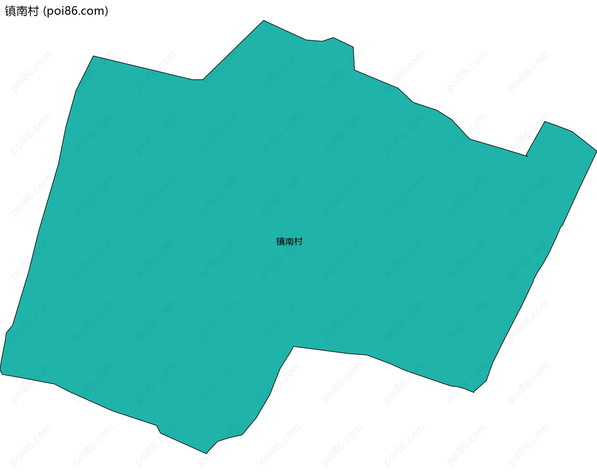 镇南村边界地图